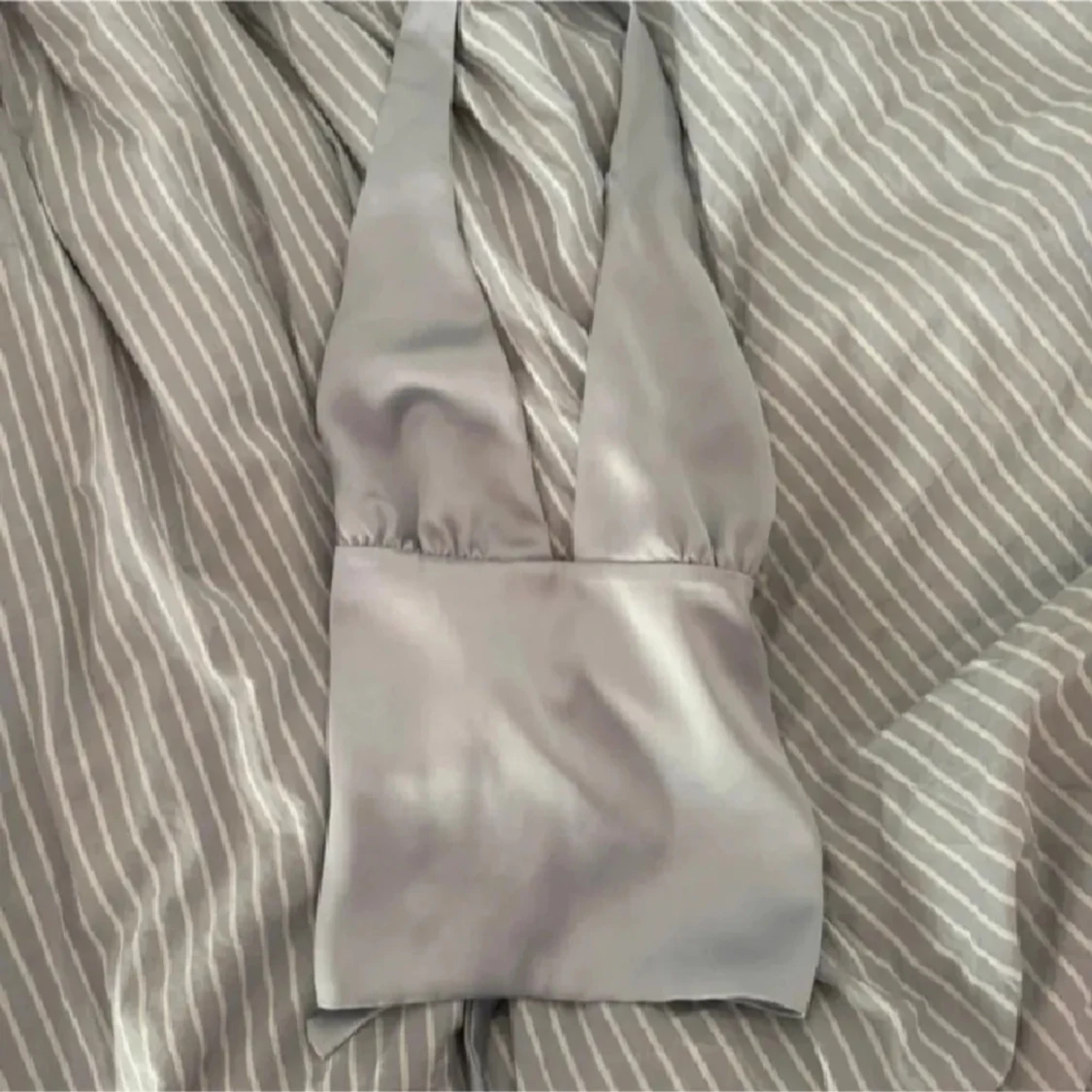 Blå halterneck topp