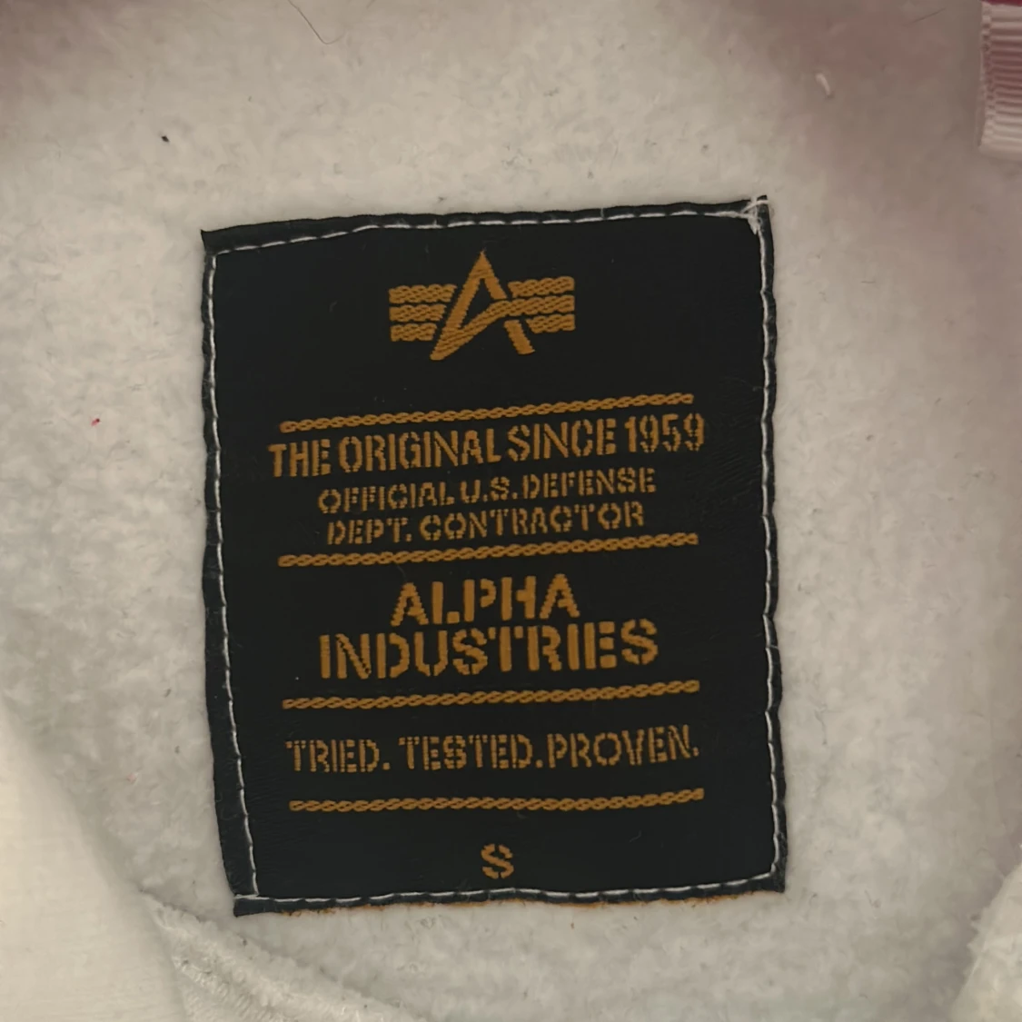 Vit hoodie från Alpha Industries S - 3