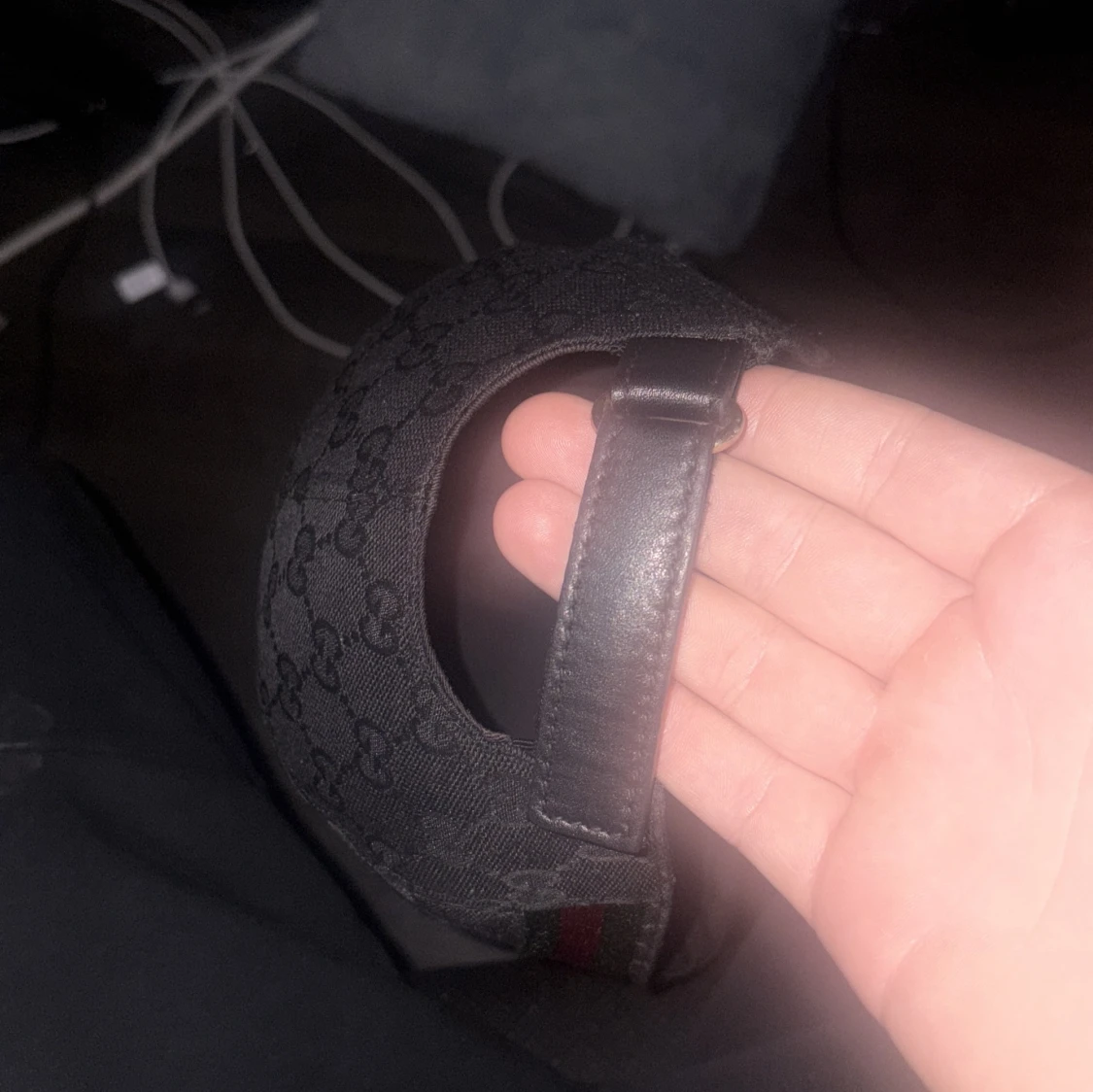 Svart Gucci keps med GG-mönster - 2