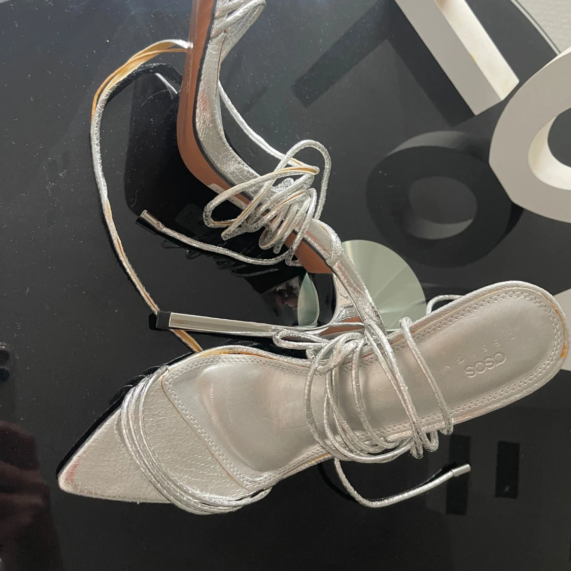 Silvriga klackskor från ASOS Design - 2