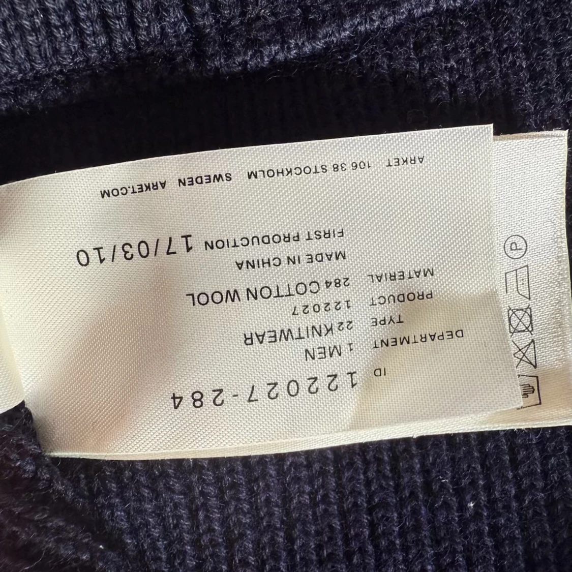 Klassisk zip-tröja från ARKET – Mörkblå - 3