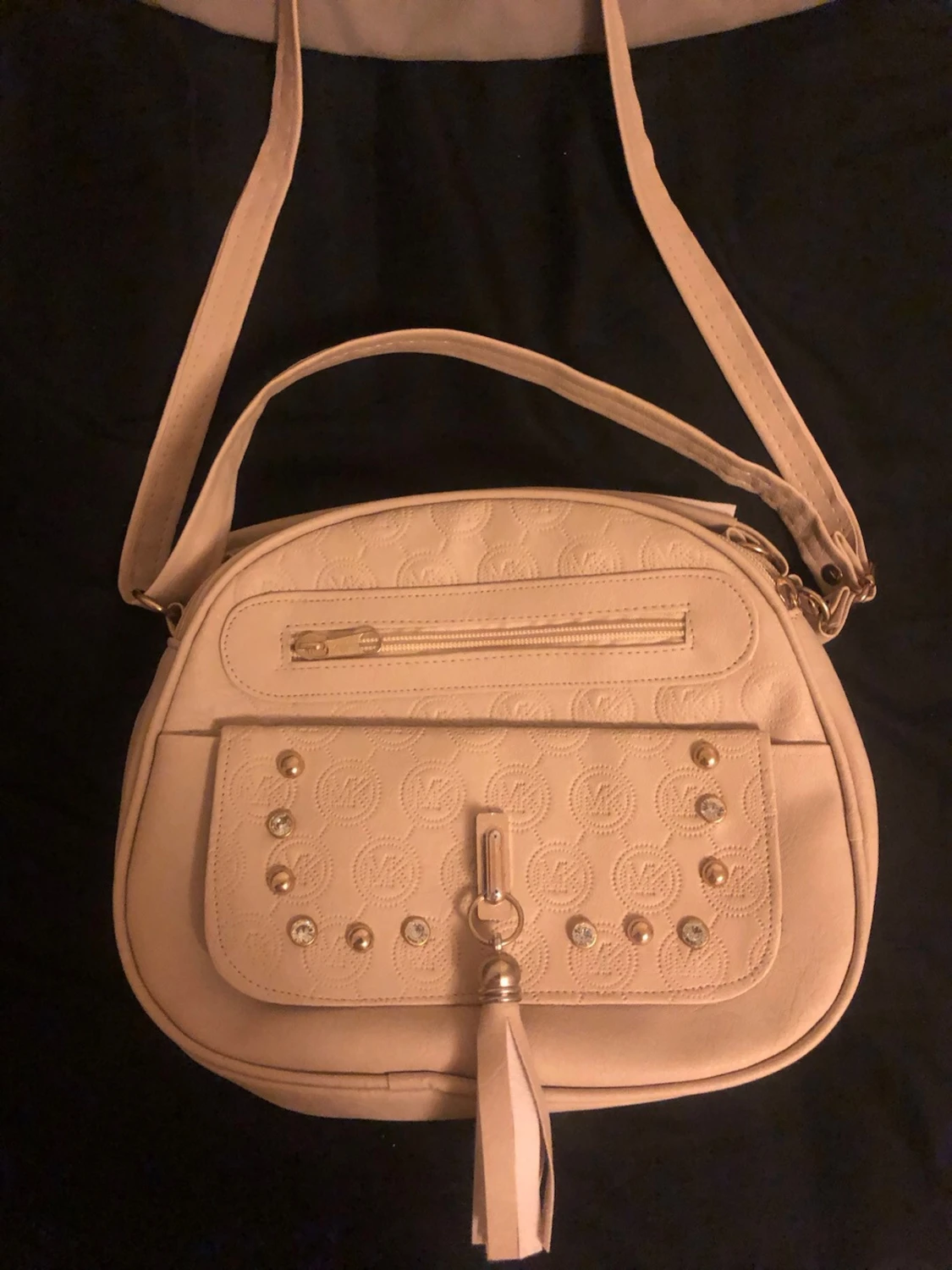 Beige axelväska 