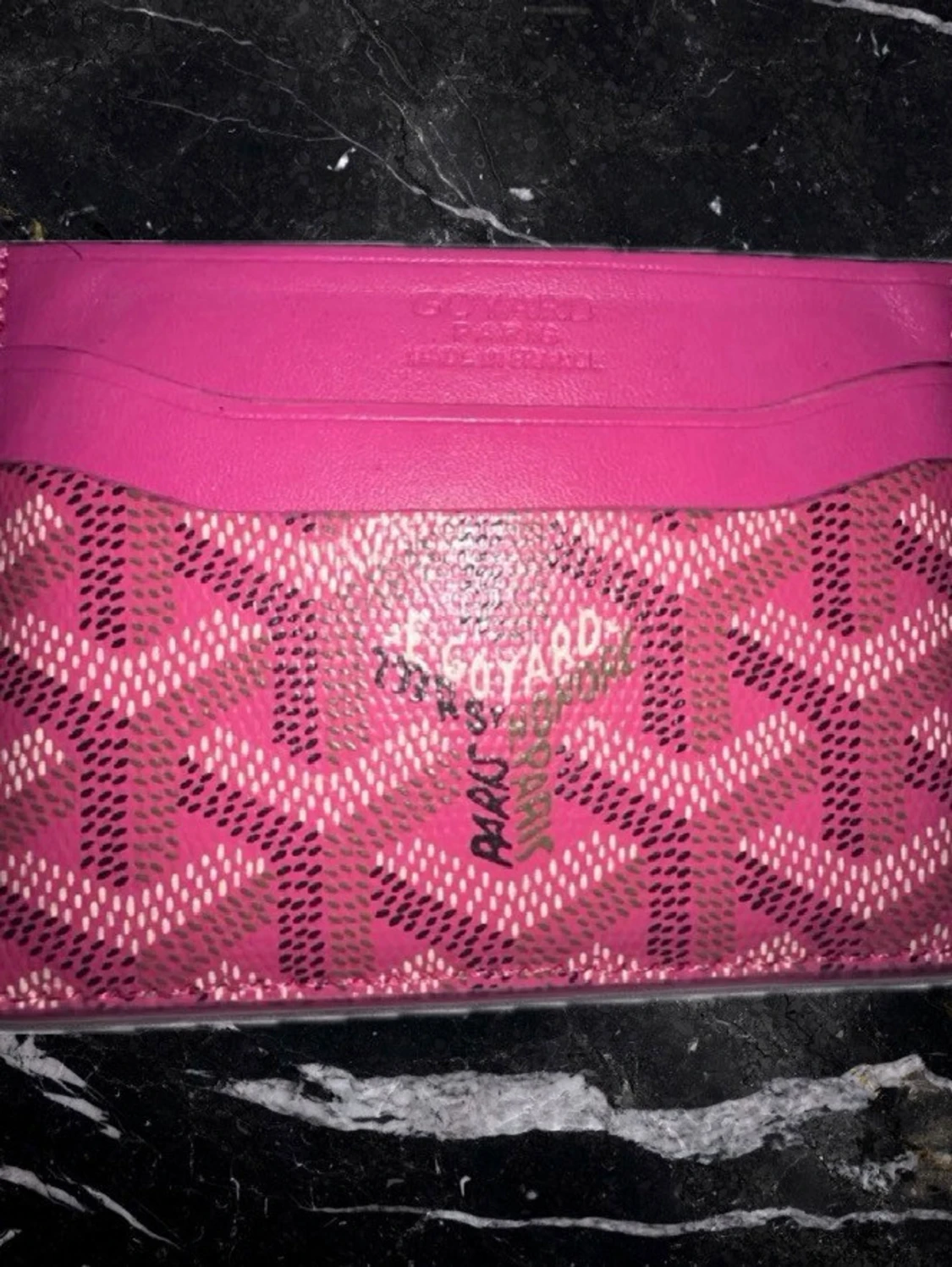 Rosa  plånbok med mönster