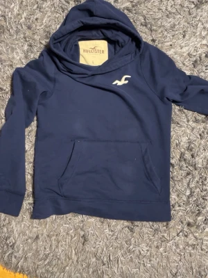 Blå Hollister hoodie – storlek L - Klarblå hoodie från Hollister. Storlek L. Skön vardagshoodie i bra skick.