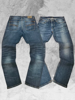 Rare Nudie Slim Raw Denim Blue Wash Archive Grisch Y2K - Nudie Lean Dean W30L32. Mått: Total längd - 105 cm Midja 38 cm Benöppning - 16 cm