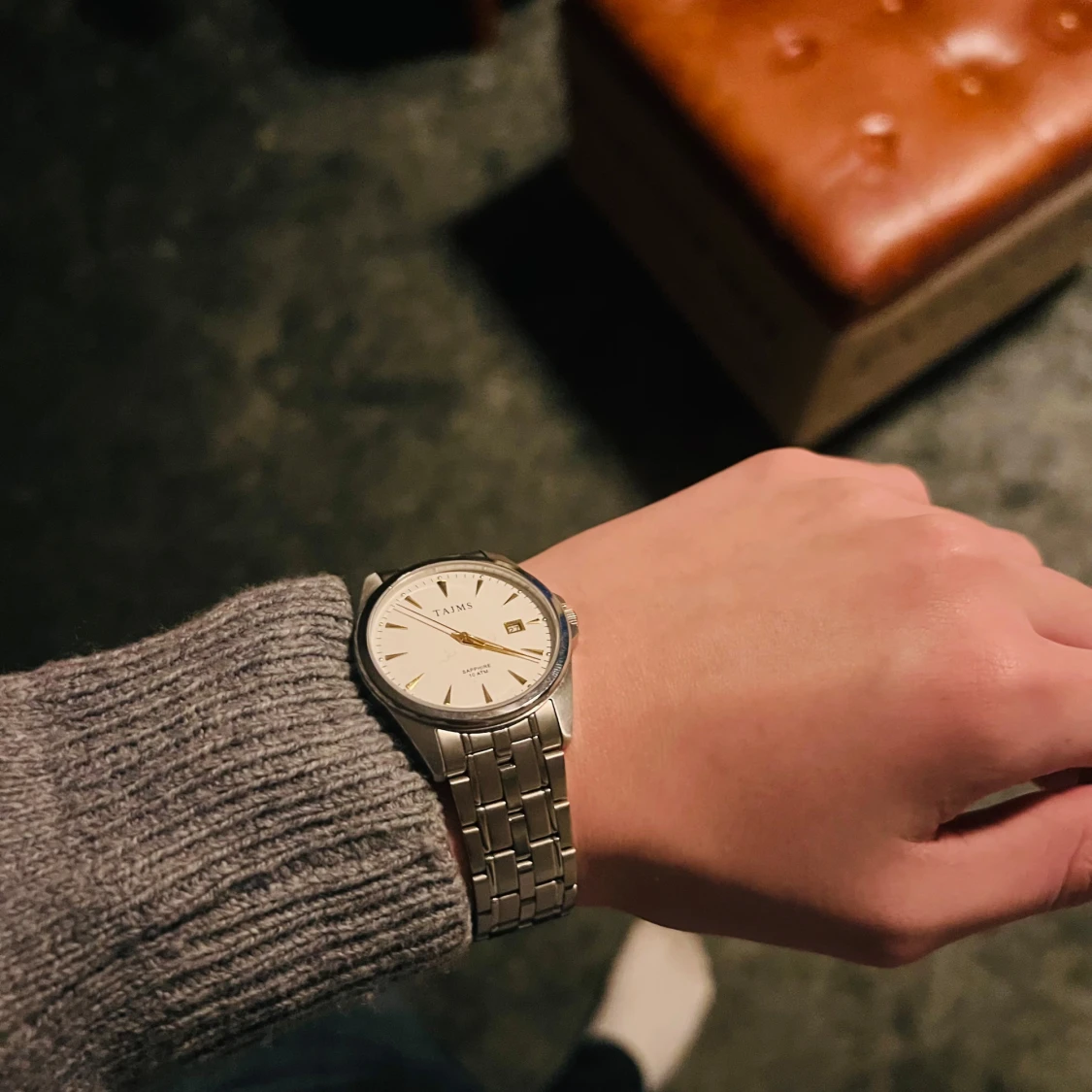 Silverfärgad klocka från TAJMS - 3