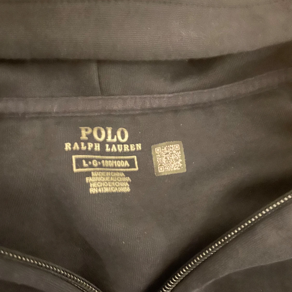 Mörkblå hoodie med dragkedja från Polo Ralph Lauren - 1