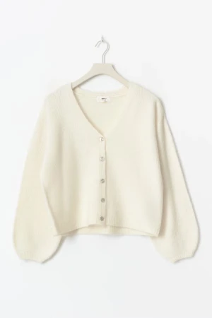 Stickad kofta - Stickad kofta med v-ringning. Köpt på Gina tricot knappt använd