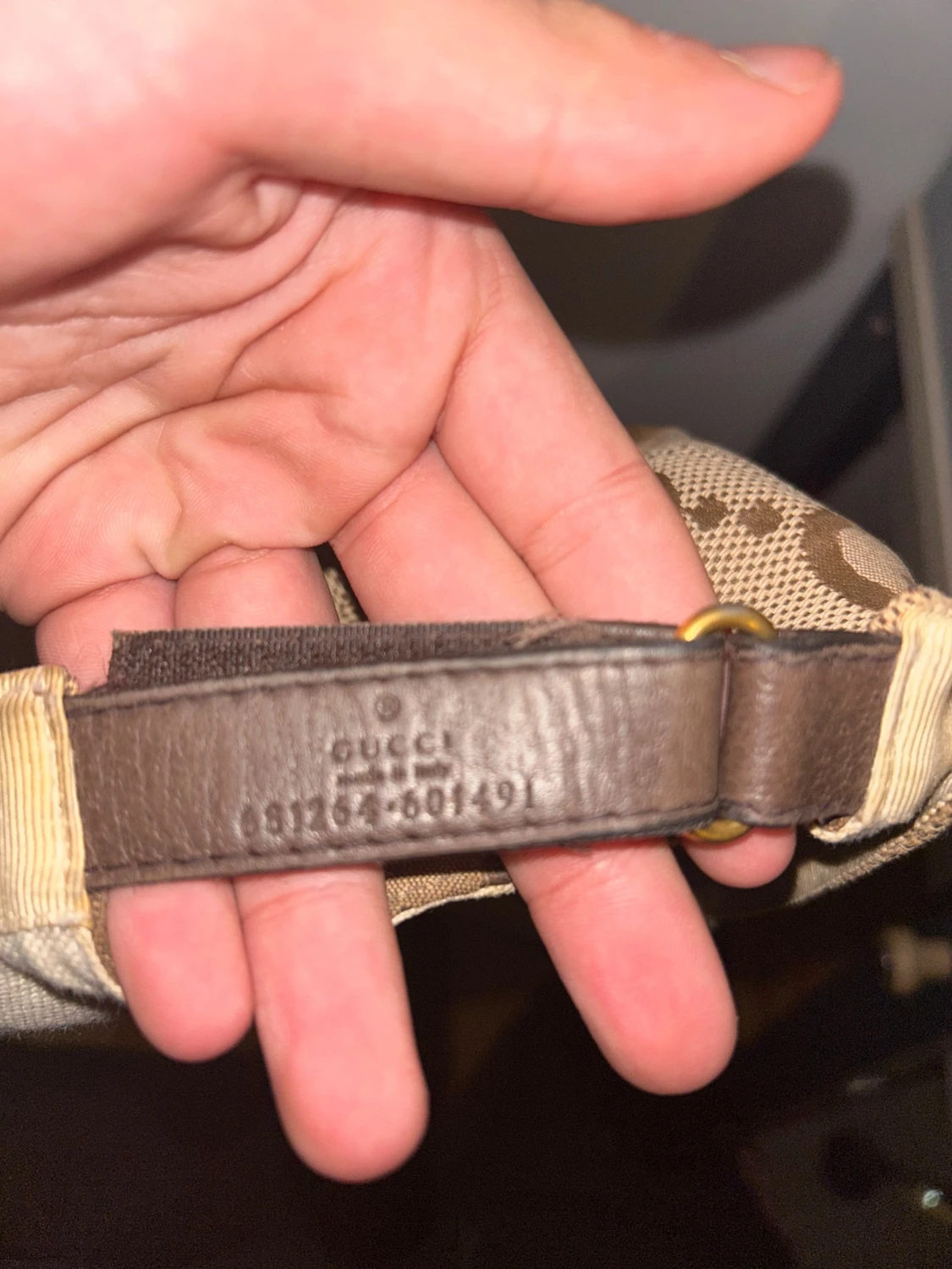 Beige GG-mönstrad keps från Gucci