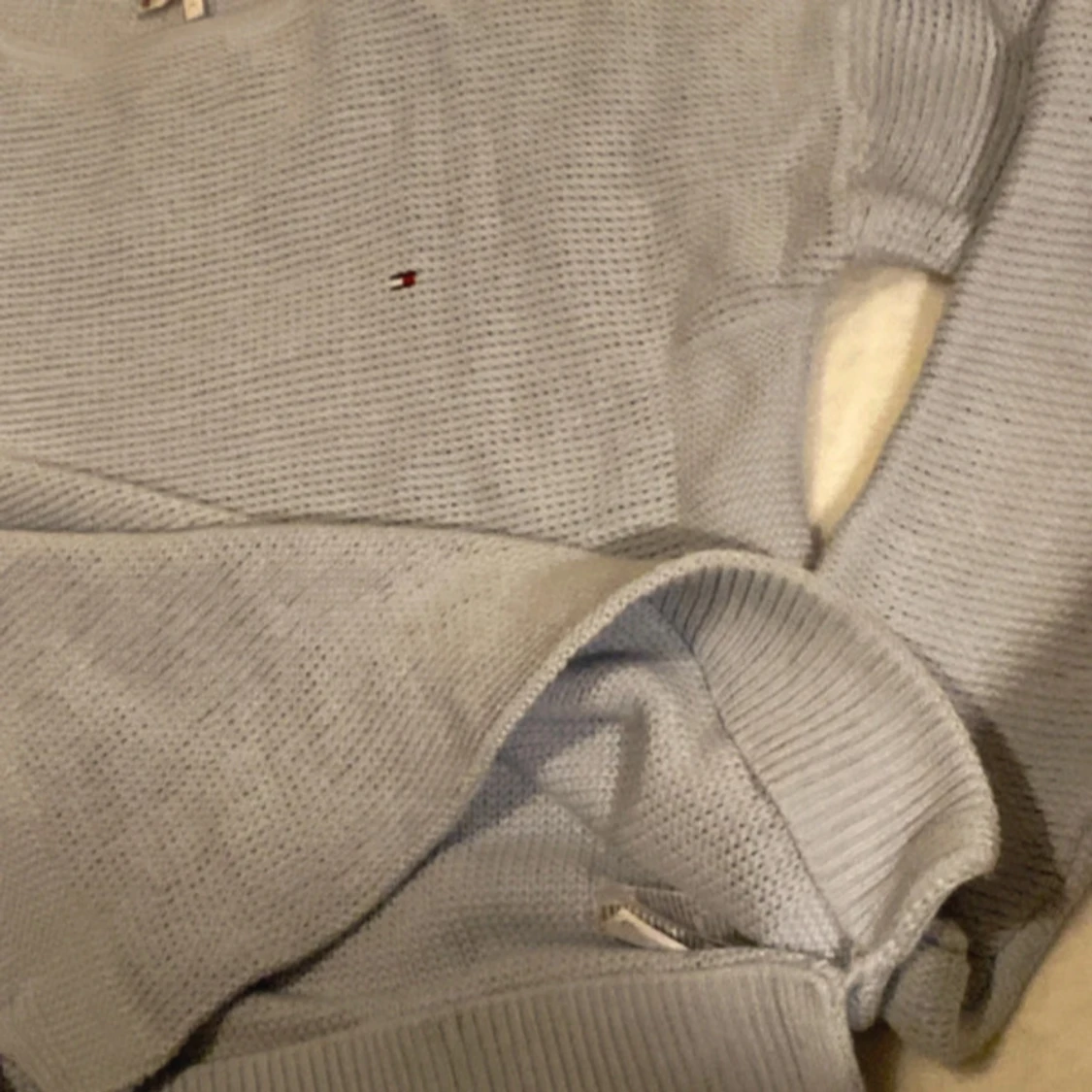 Ljusblå stickad tröja Tommy Hilfiger - 2