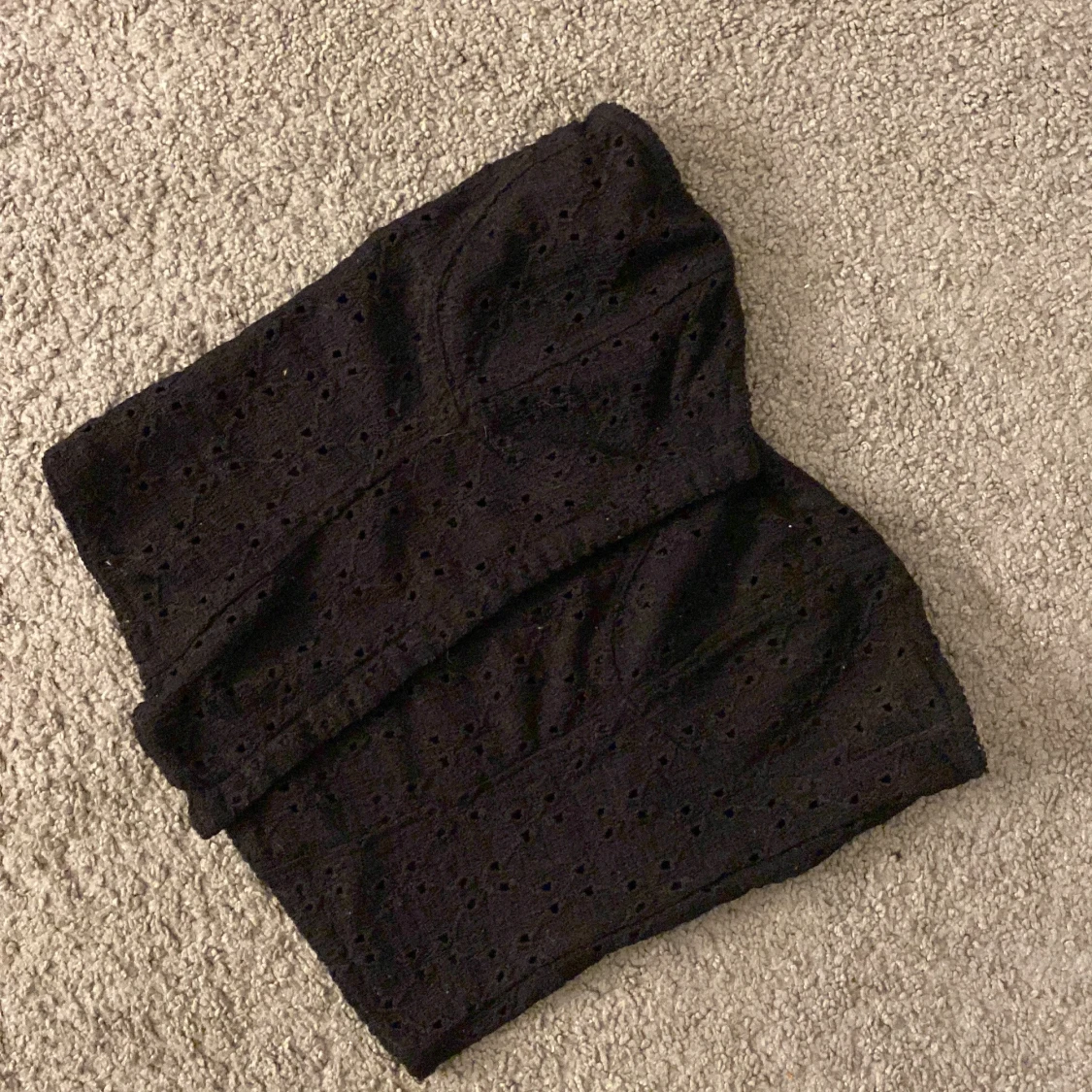 Svart broderad korsett  - 2