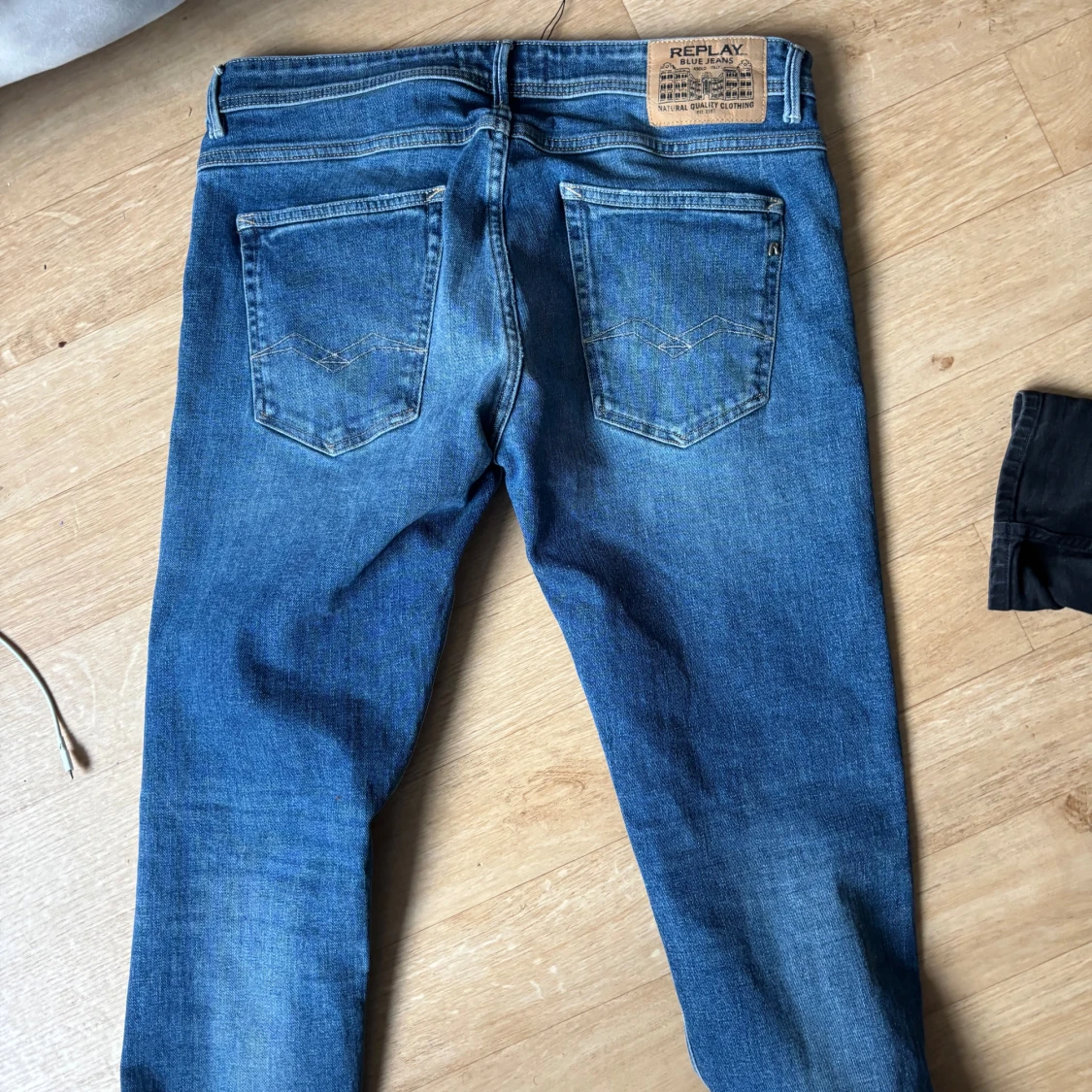 Blå Replay jeans, midwaist, straight fit - 1