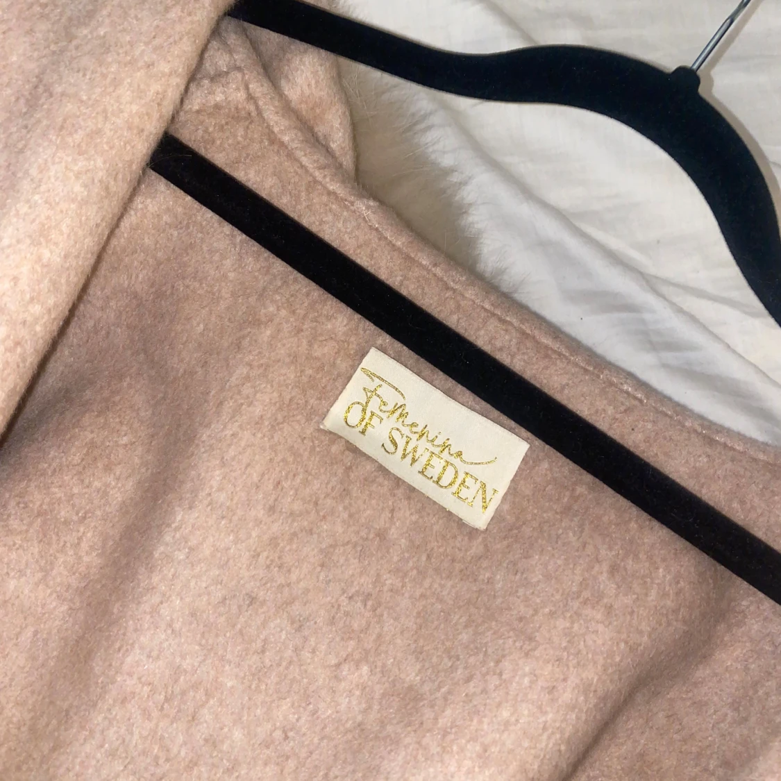 Beige kappa med päls - 2