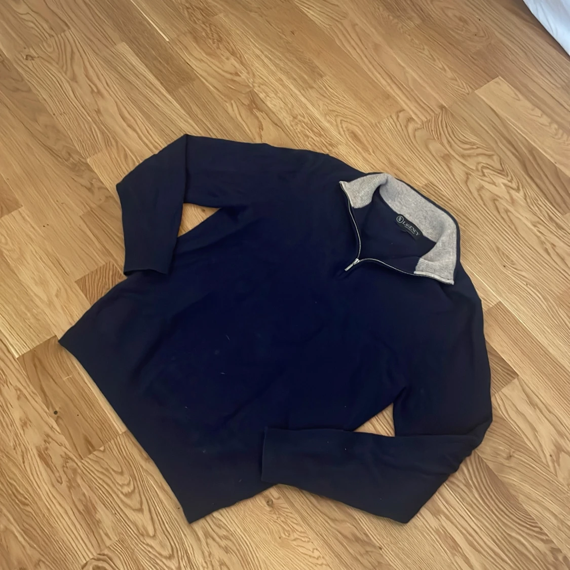 Mörkblå halfzip tröja - 2