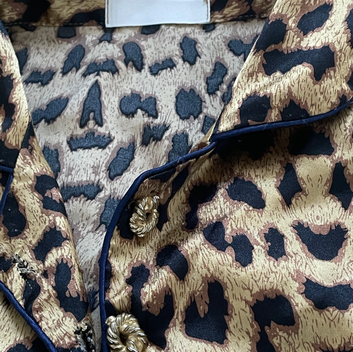 Leopardmönstrad kortärmad pyjamas  - 1