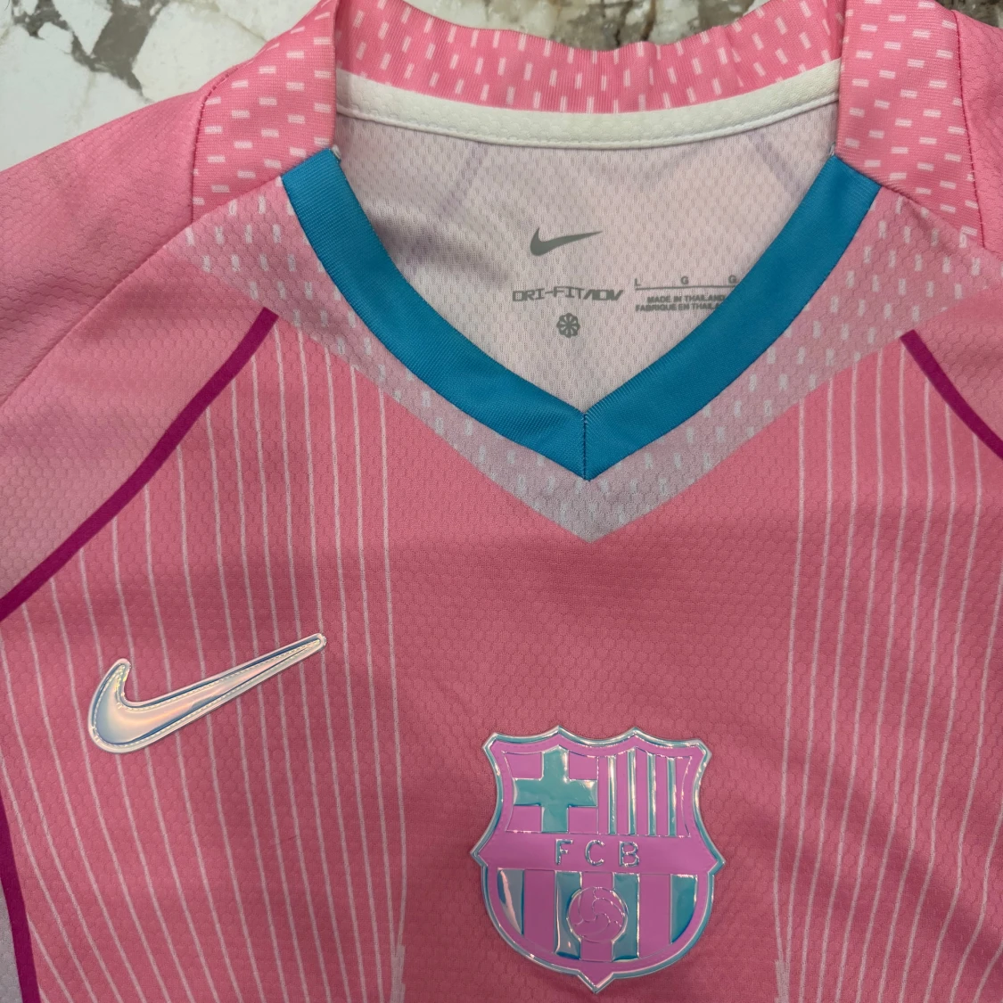 Rosa FC Barcelona x Nike fotbollströja - 1