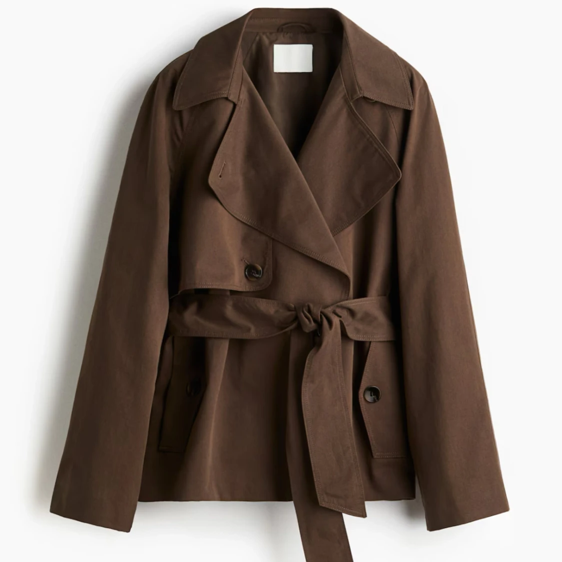 Brun trenchcoat från H&M med bälte - 1