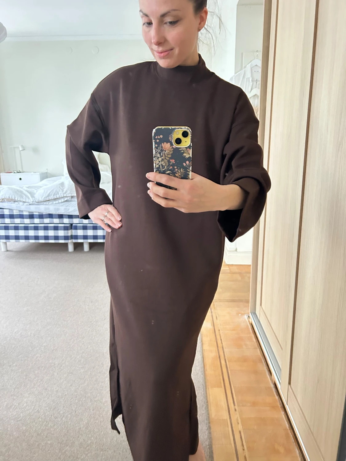 Brun långklänning med slits