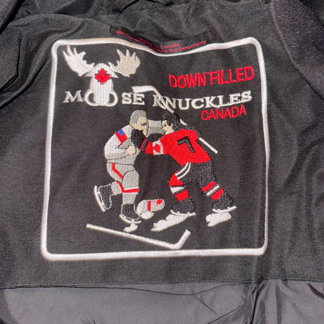 Svart Moose Knuckles dunjacka med päls - 3