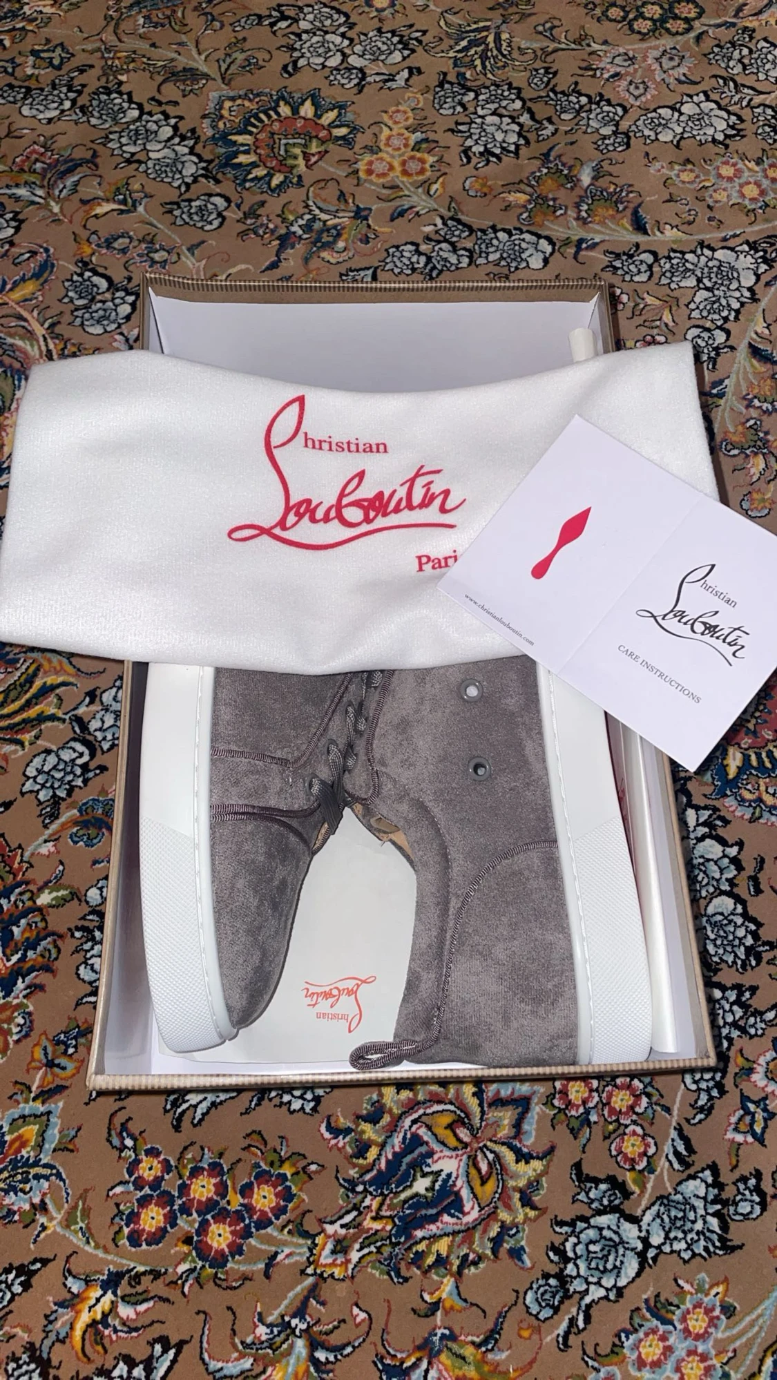 Christian Louboutin grå mockasneakers - 3