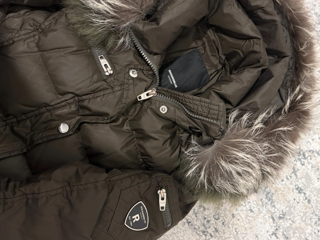 Rockandblue brun dunjacka med päls - 3
