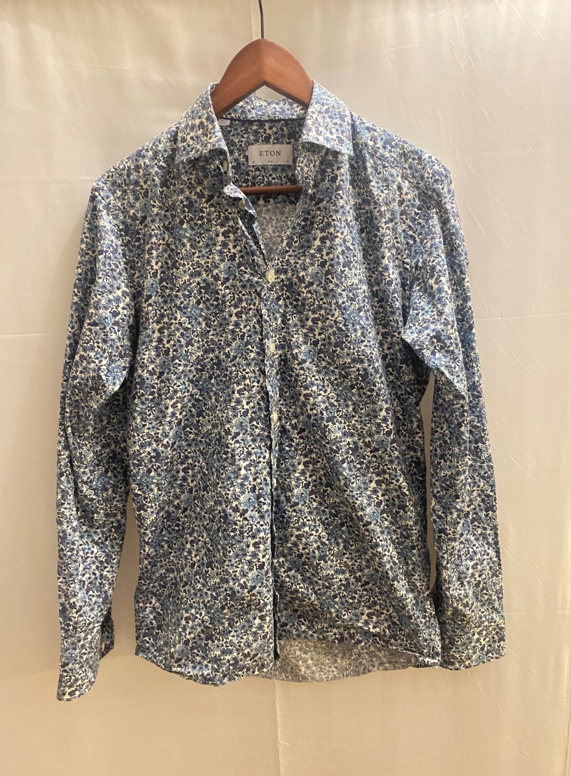 Blommig slim fit skjorta från Eton - 1