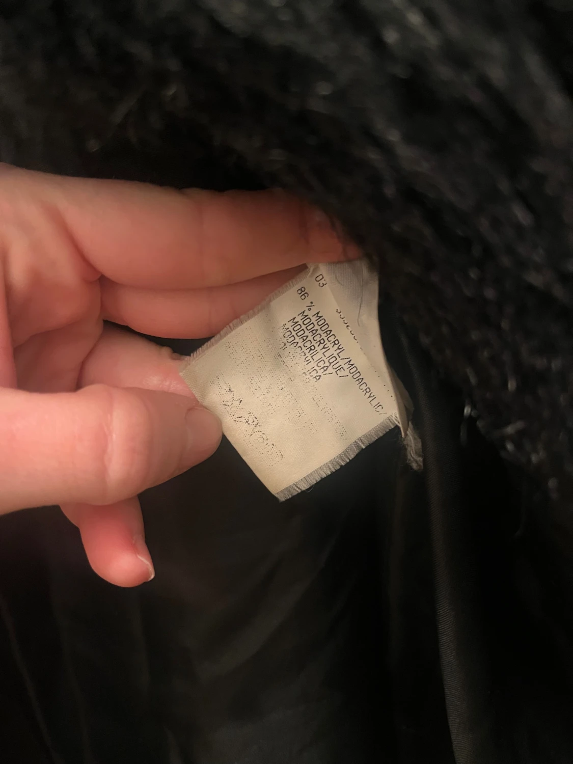 Svart pälsjacka från OuiSet - 3