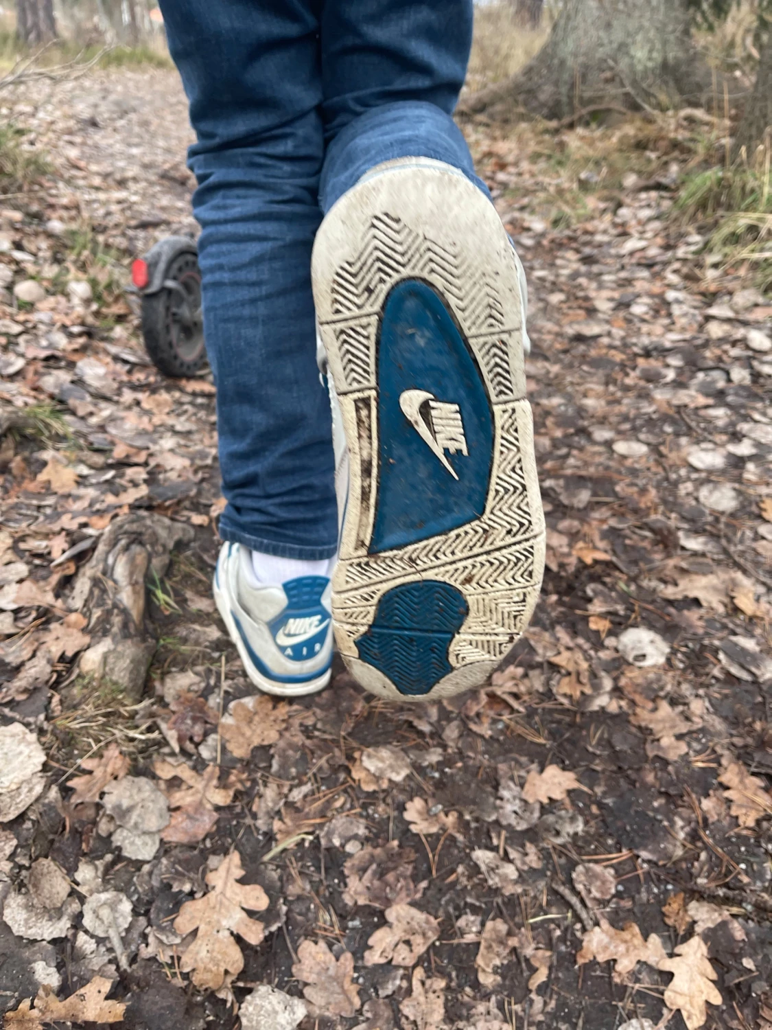 Nike Air Jordan 4 Retro blå/vit - 2