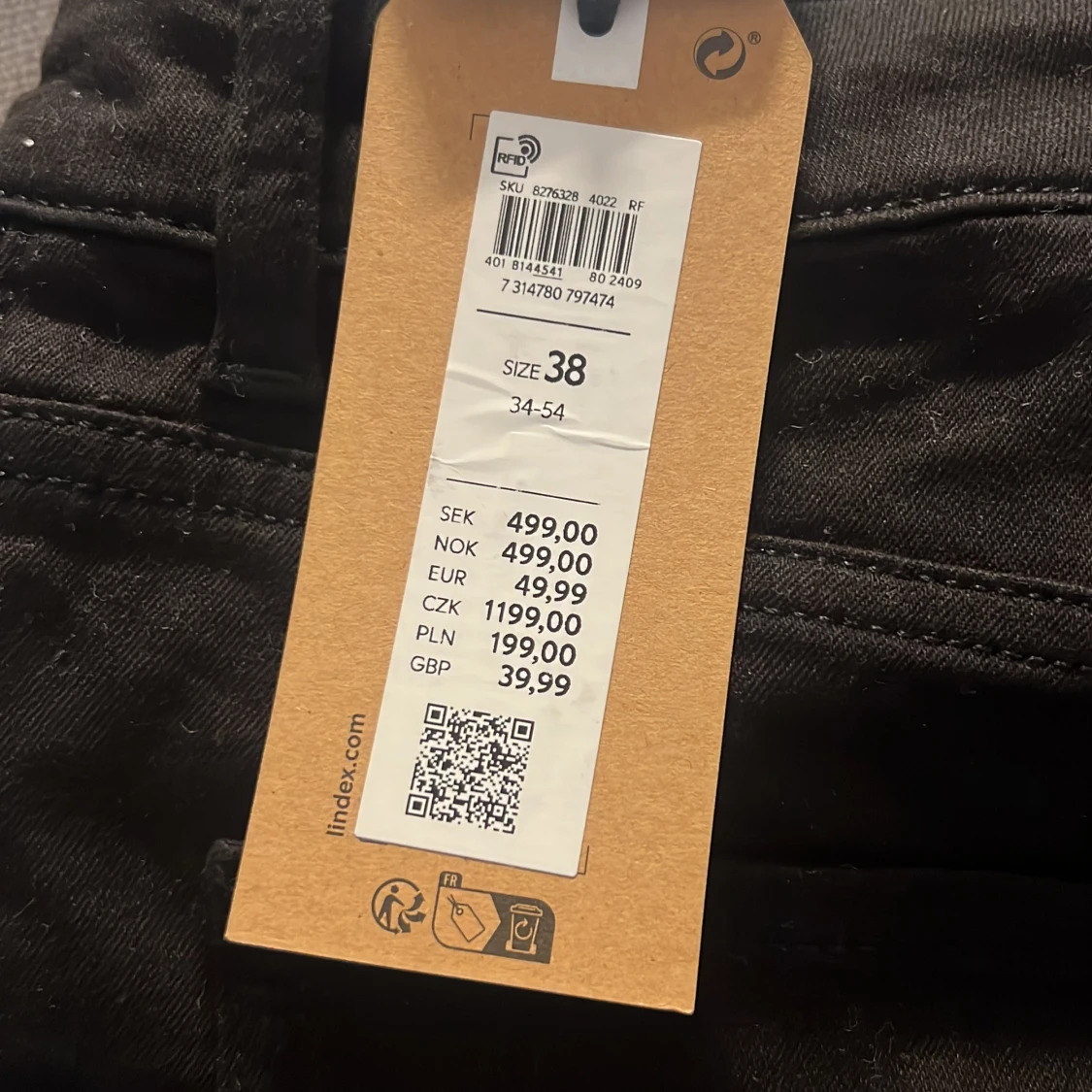 Svarta slim high waist jeans Lindex - 2