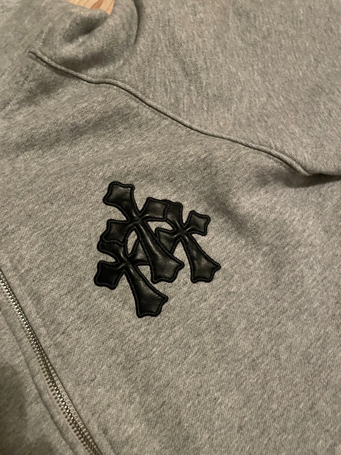 Grå Chrome Hearts zip hoodie - 4