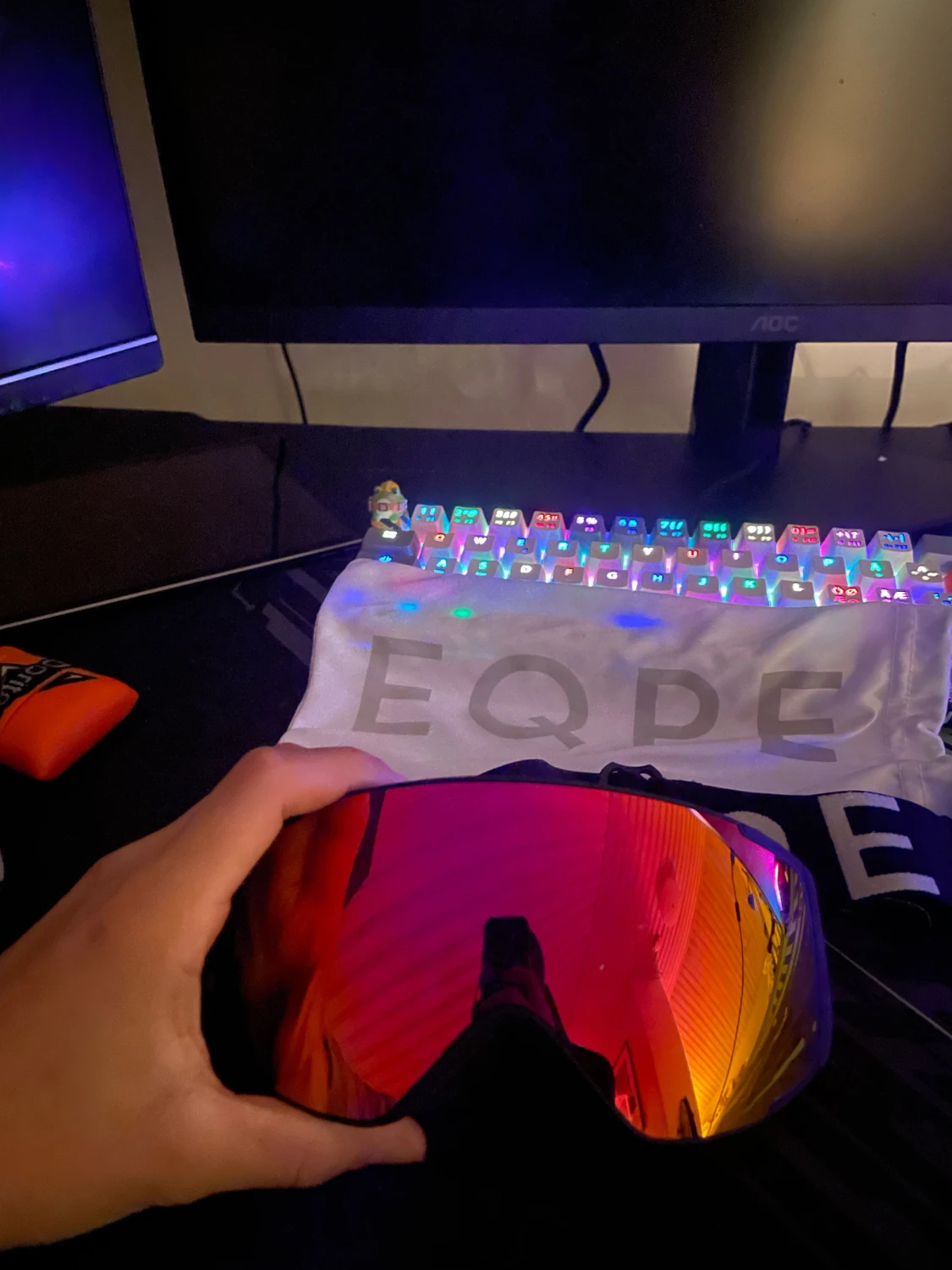 EQPE skidglasögon med röd spegel - 2