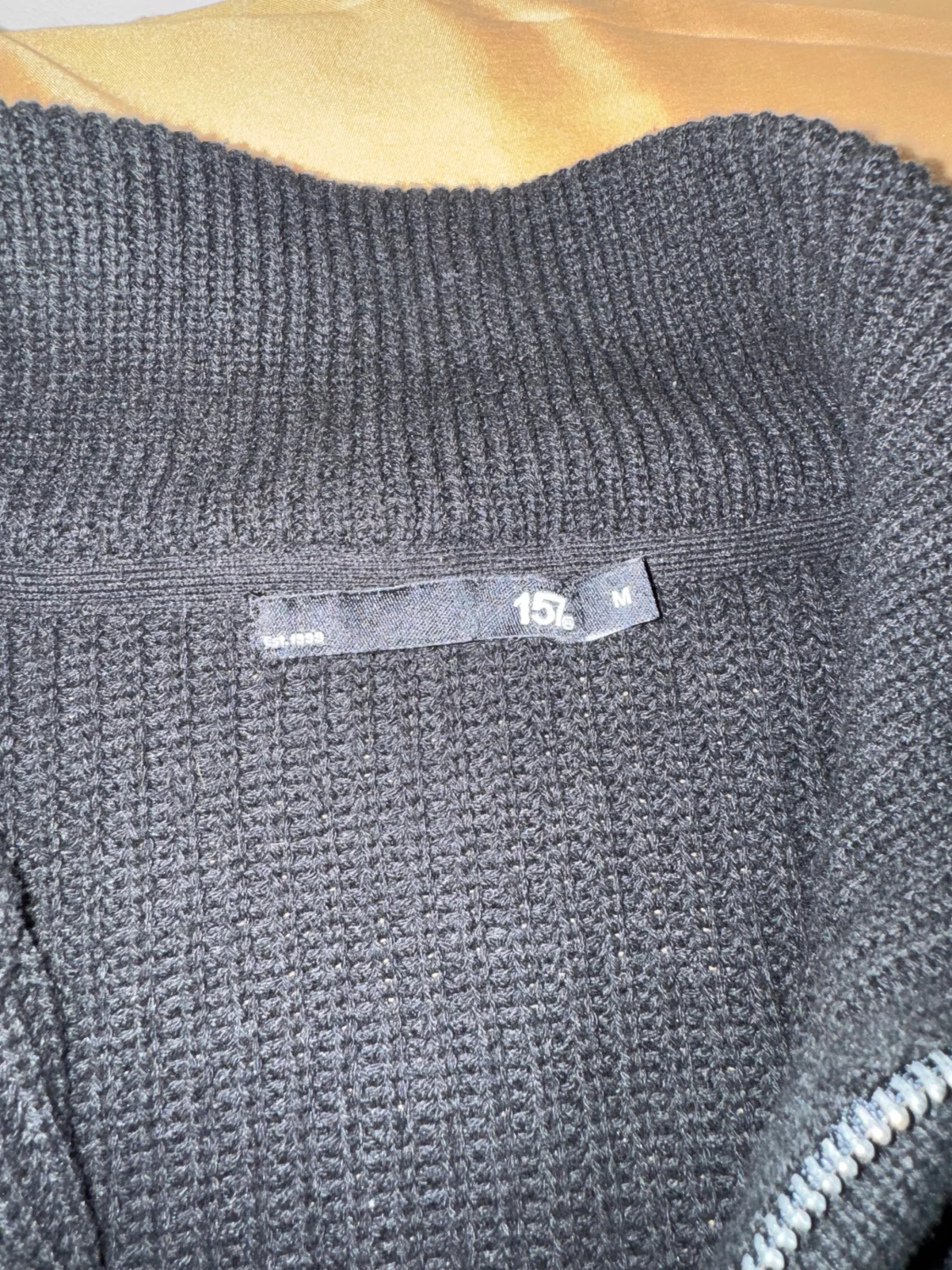 Svart stickad half zip-tröja 157 - 2