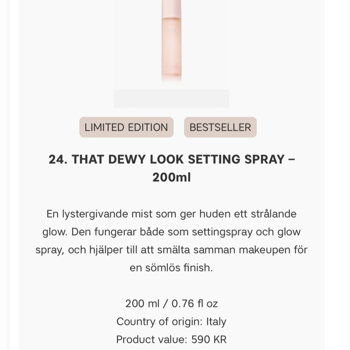 That Dewy Look Setting Spray 200ml limited edition  - 1