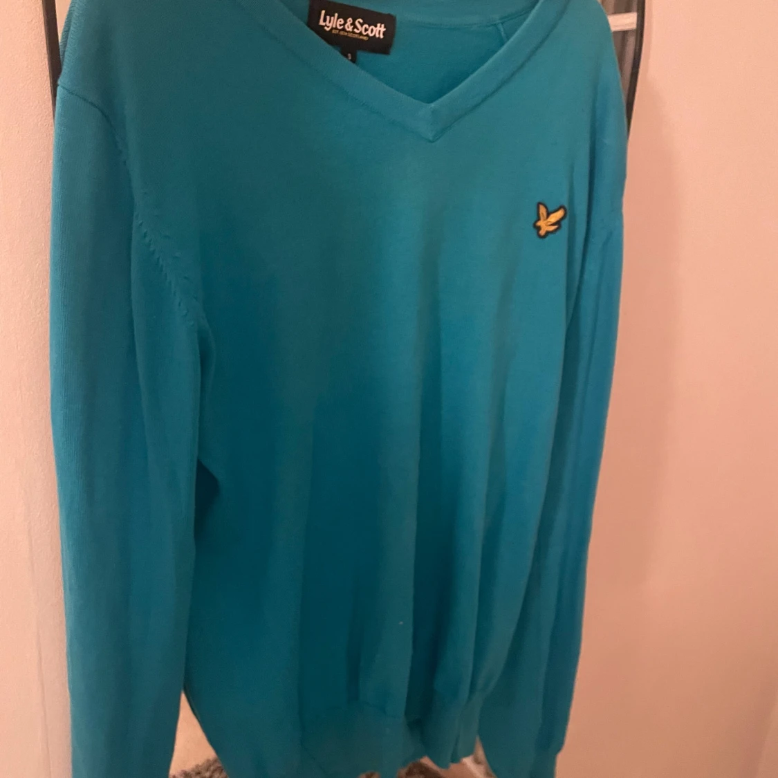 Turkos stickad tröja från Lyle & Scott - 2