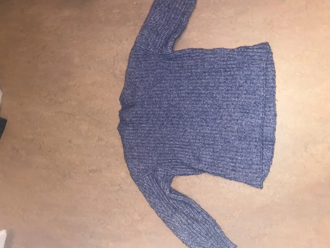 Blå stickad tröja Massimo Dutti - 2