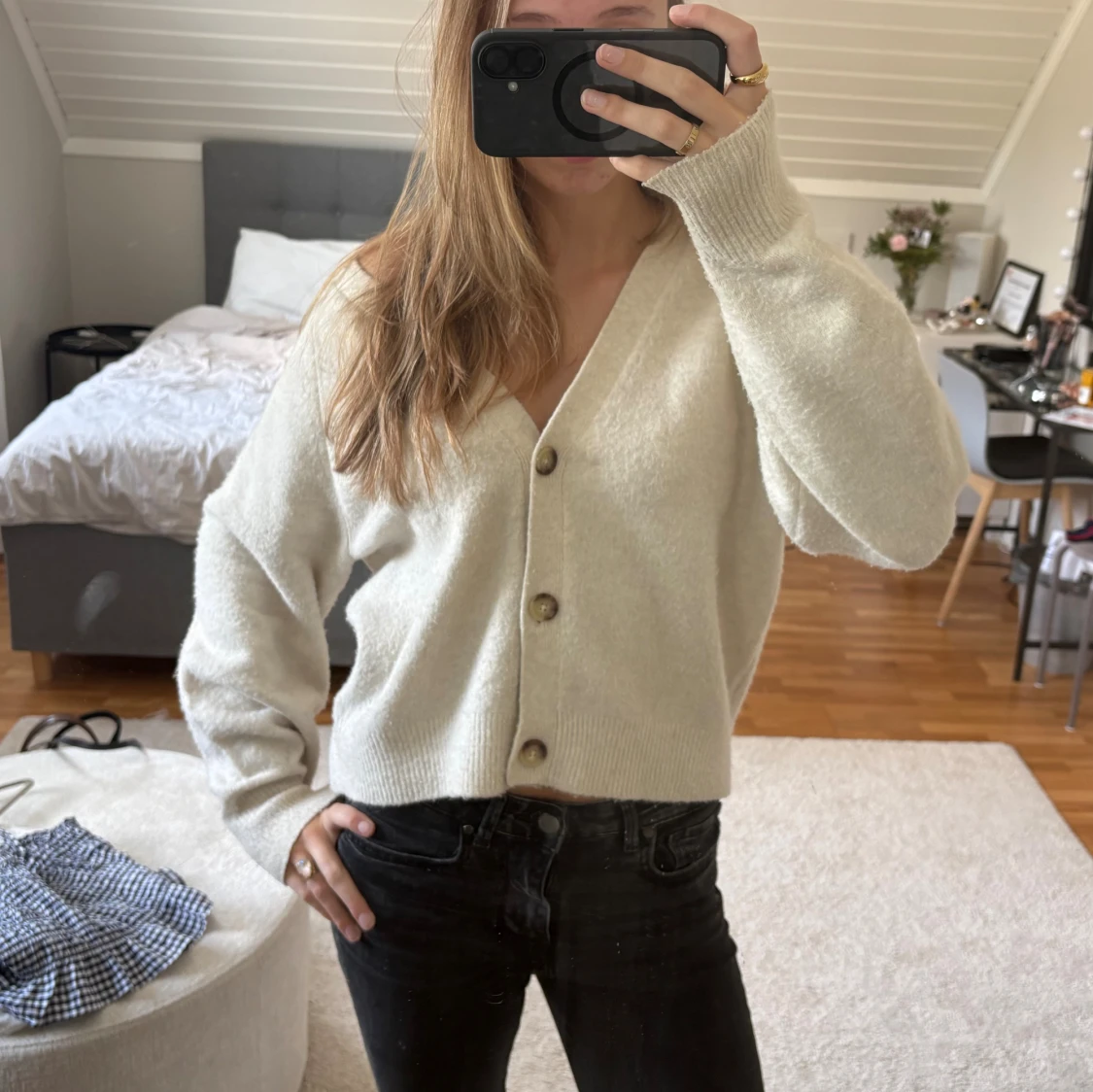 Beige kofta från Uniqlo - 1