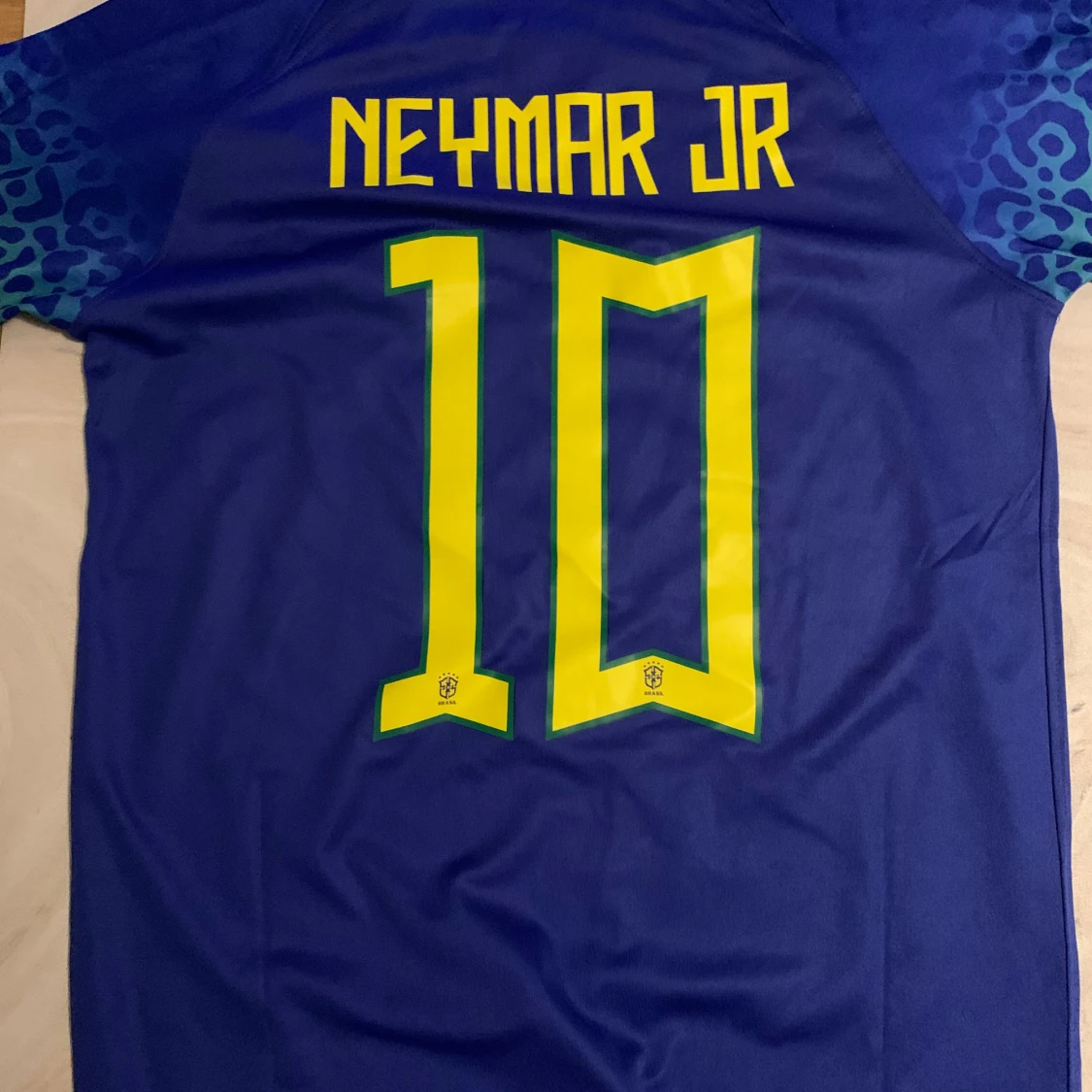 Blå Brasilien Neymar 10 fotbollströja Nike - 1