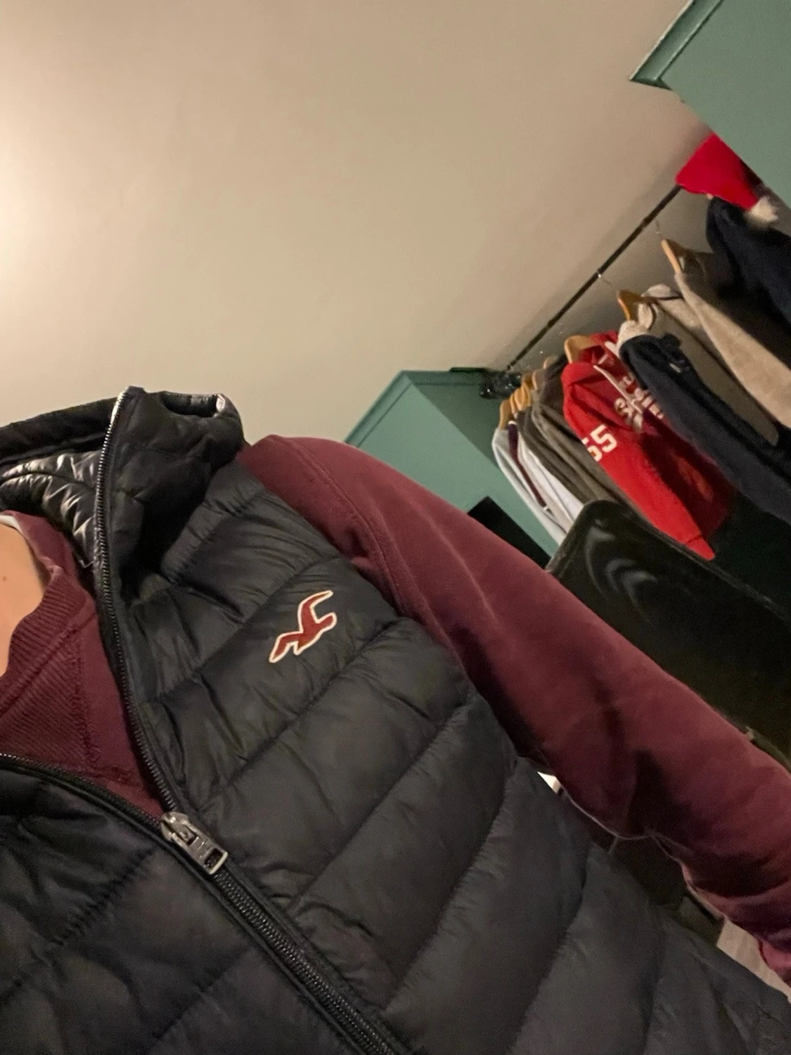 Svart dunväst från Hollister S