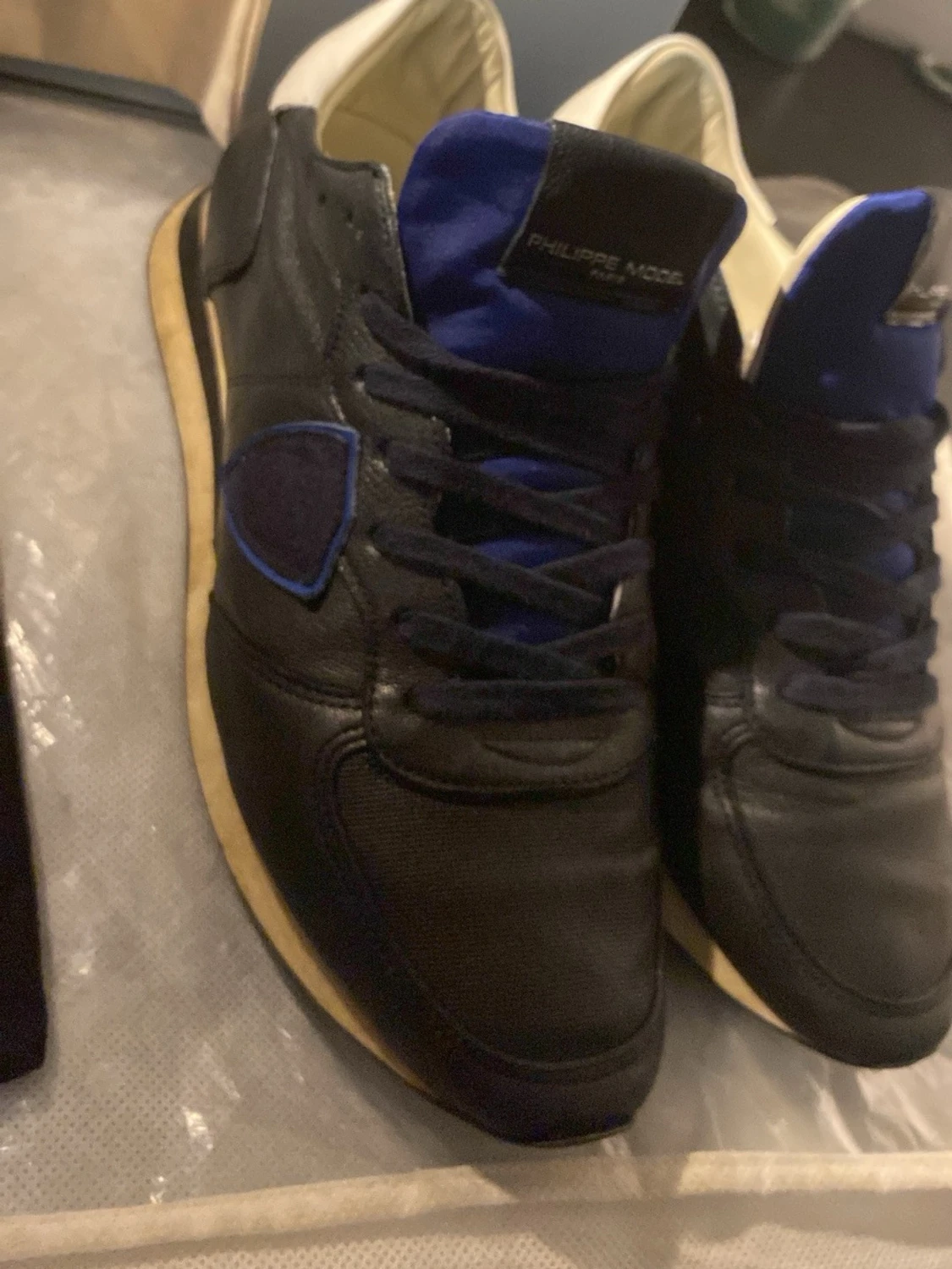 Philippe Model svarta sneakers i skinn - 1