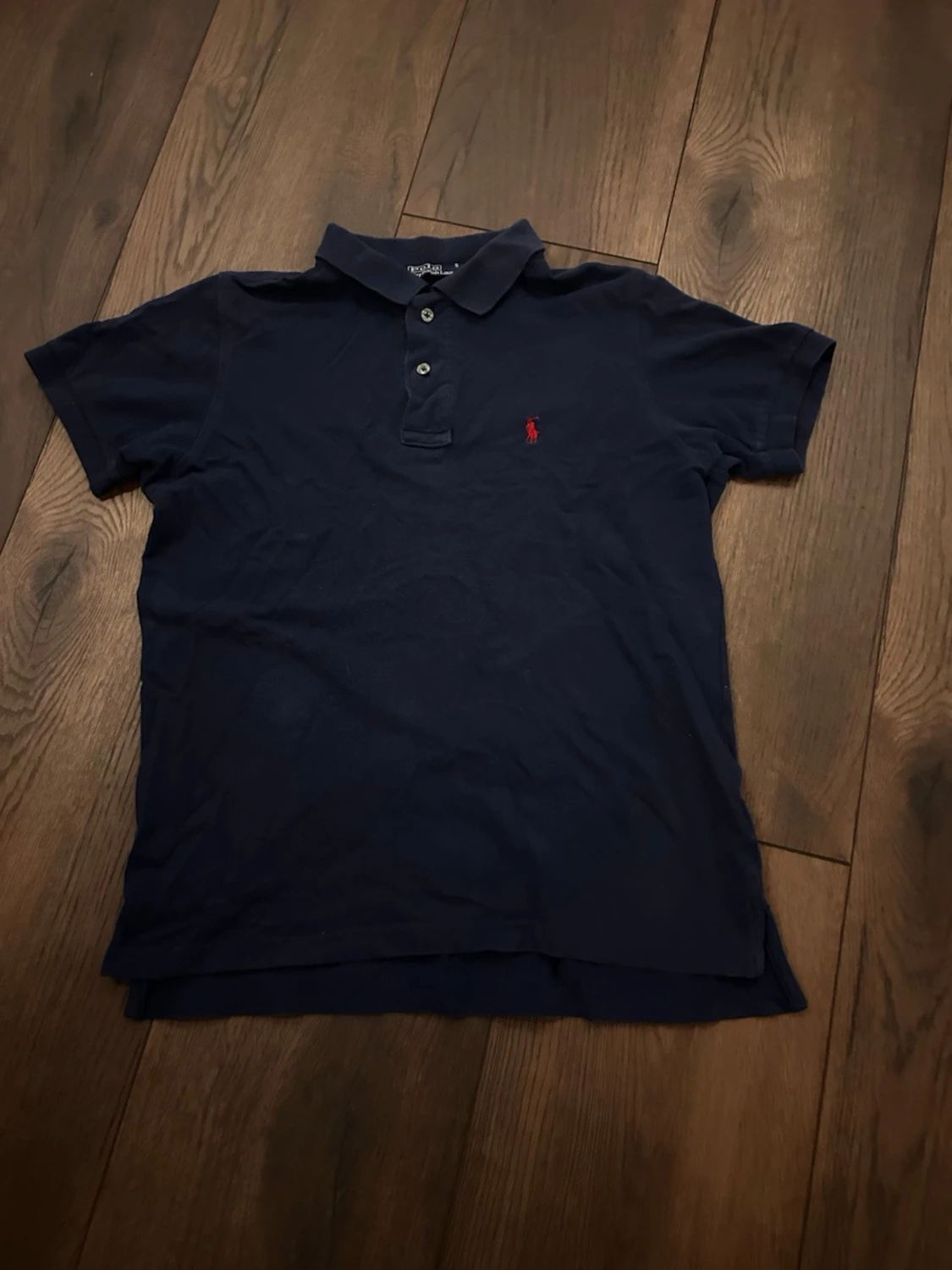 Marinblå pikétröja från Ralph Lauren