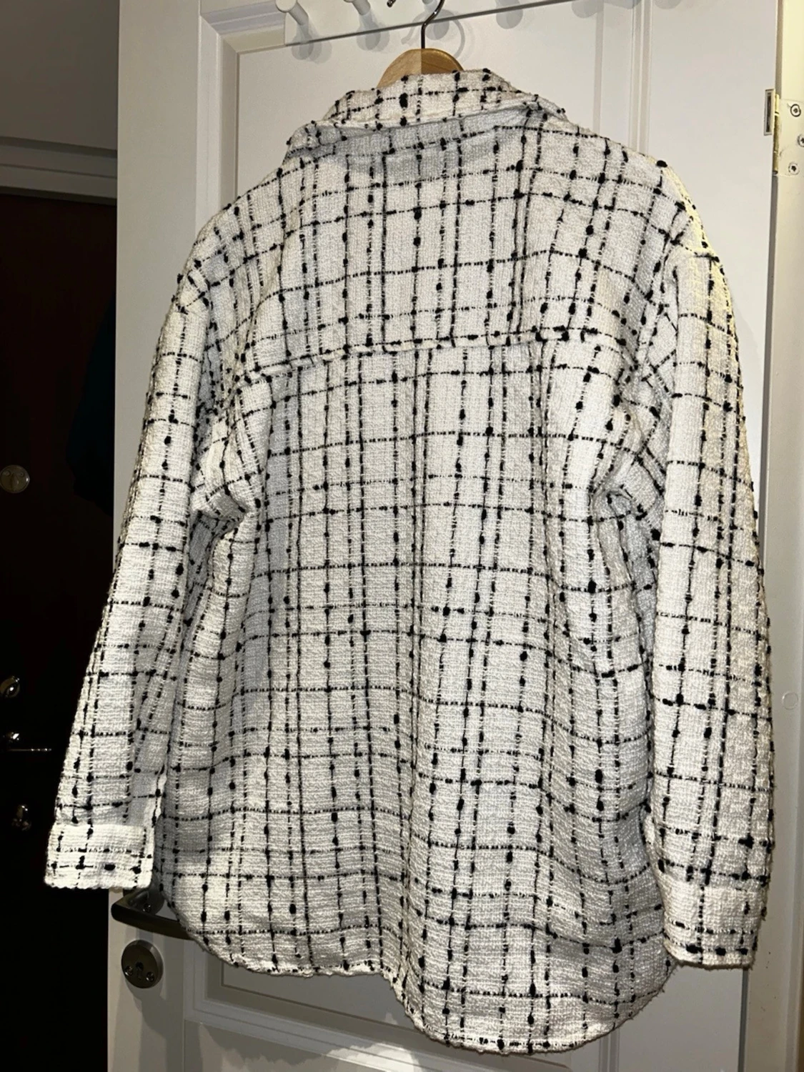 Vit rutig overshirt från Amisu - 3