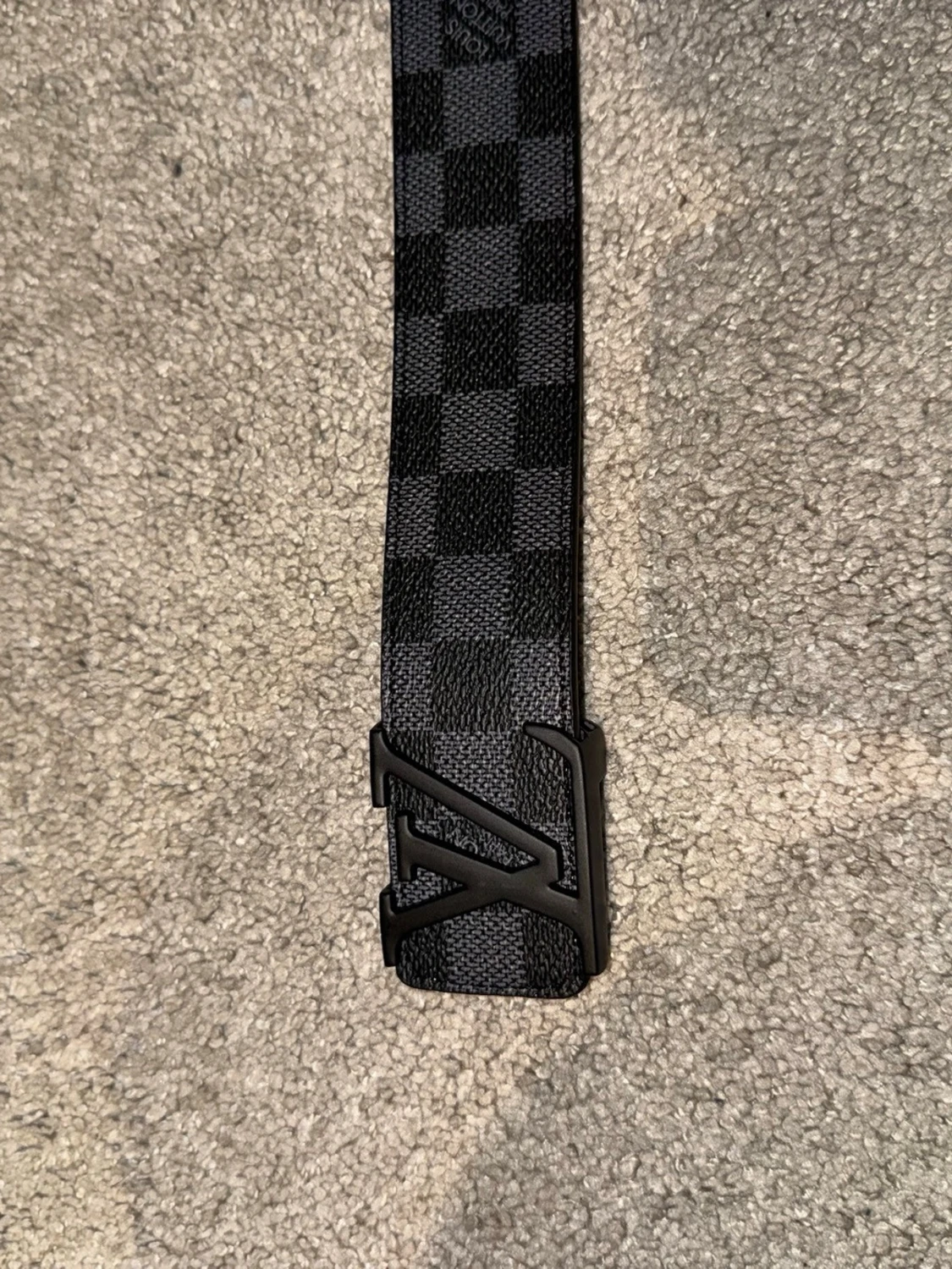 Grå/svart rutigt bälte - 1