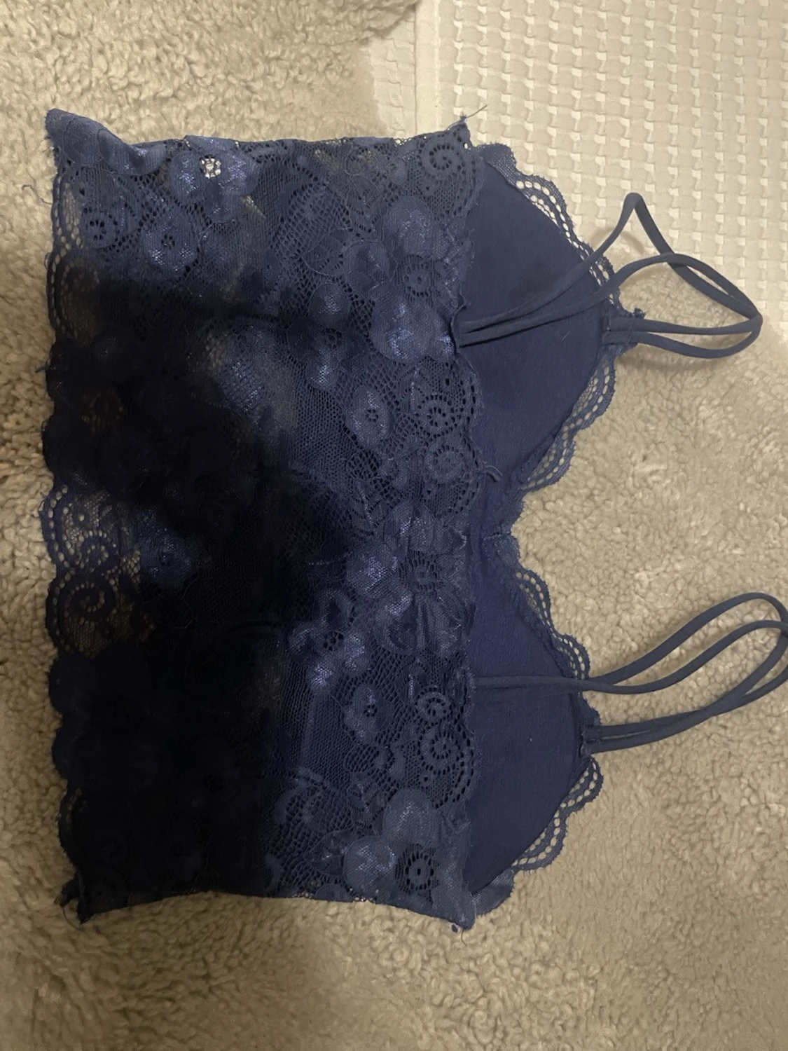 Blå spetts topp - 1