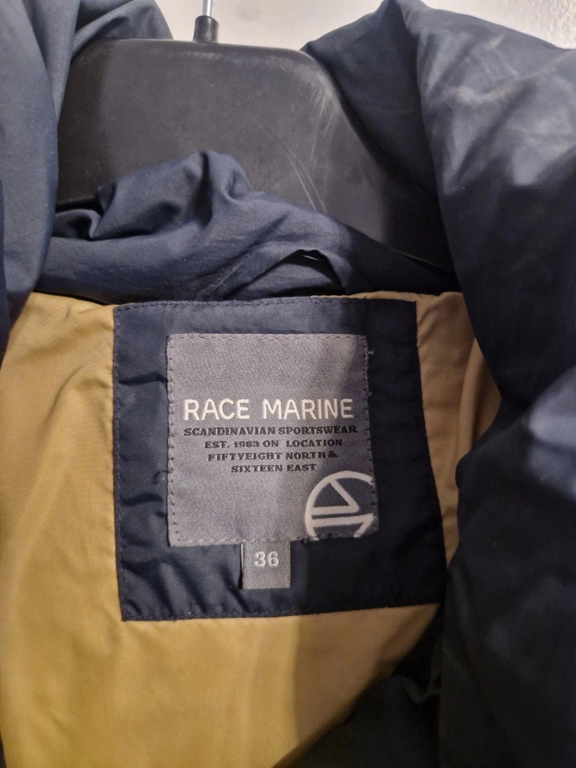 Mörkblå pufferjacka Race Marine - 1