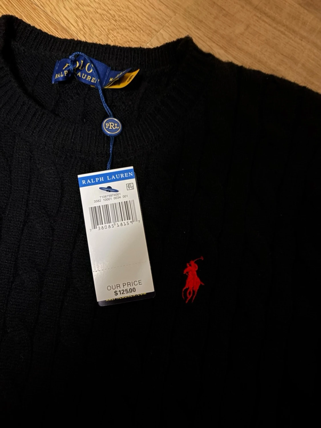 Svart kabelstickad tröja Polo Ralph Lauren - 2