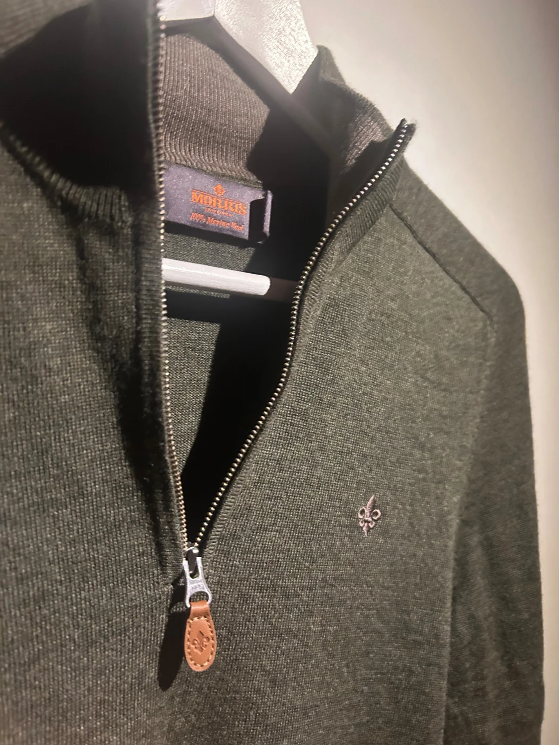 Mörkgrön half zip tröja Morris - 1
