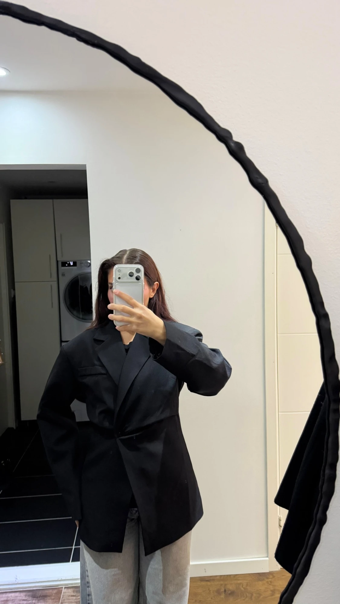 Svart kavaj med klassisk passform - 2