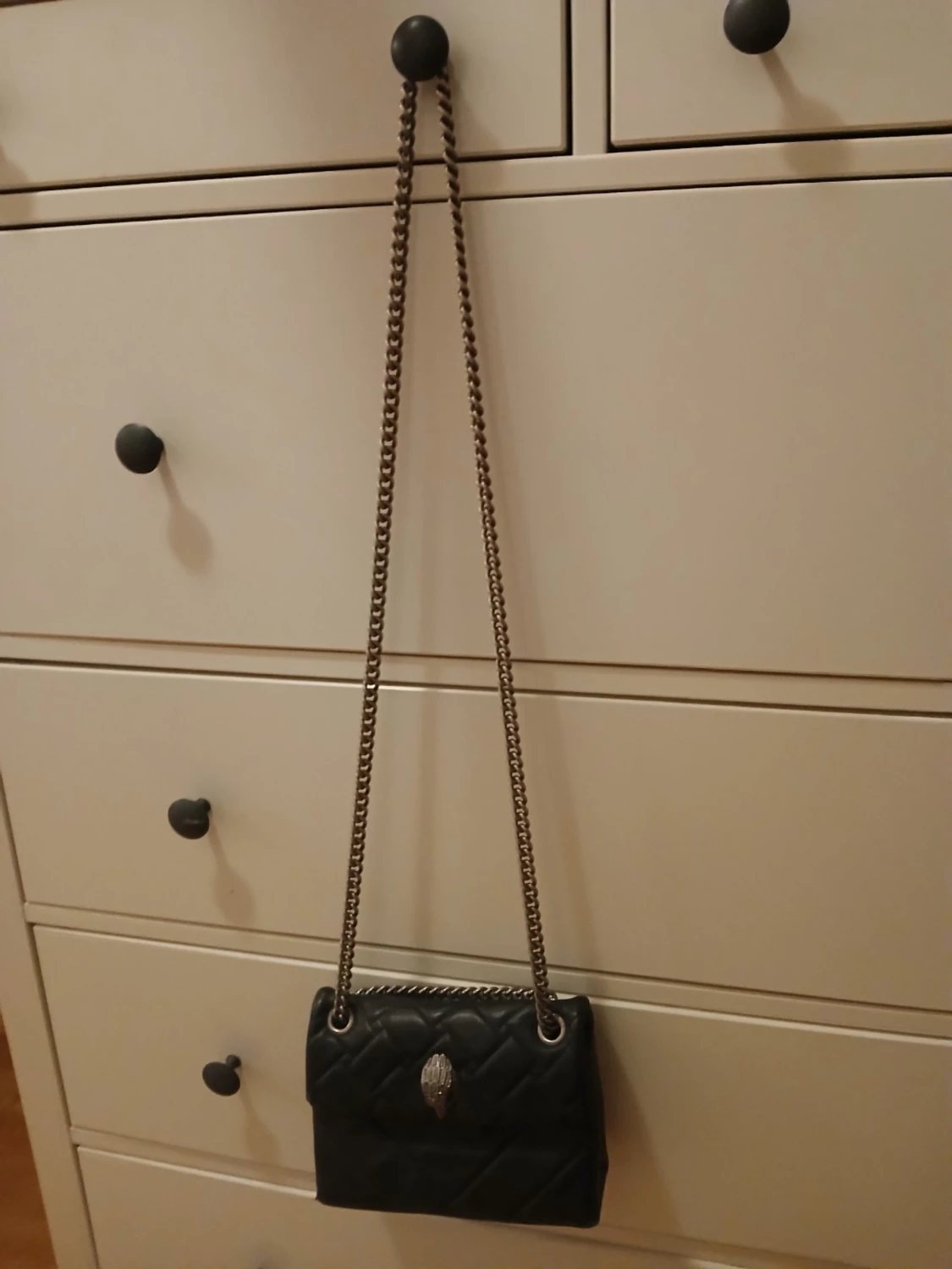 Svart quiltad axelväska Kurt Geiger - 3