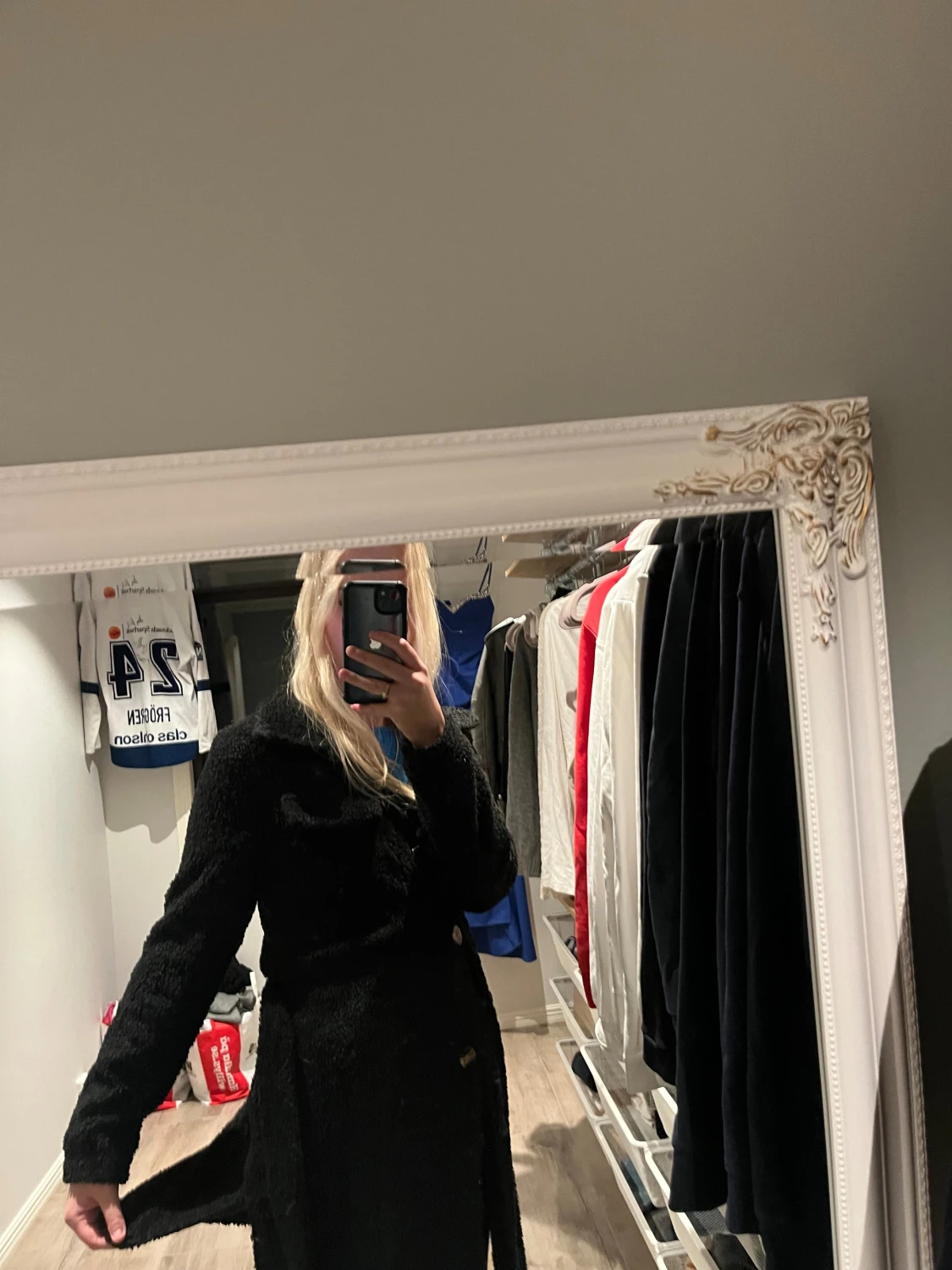 Svart teddyjacka/kappa  - 1