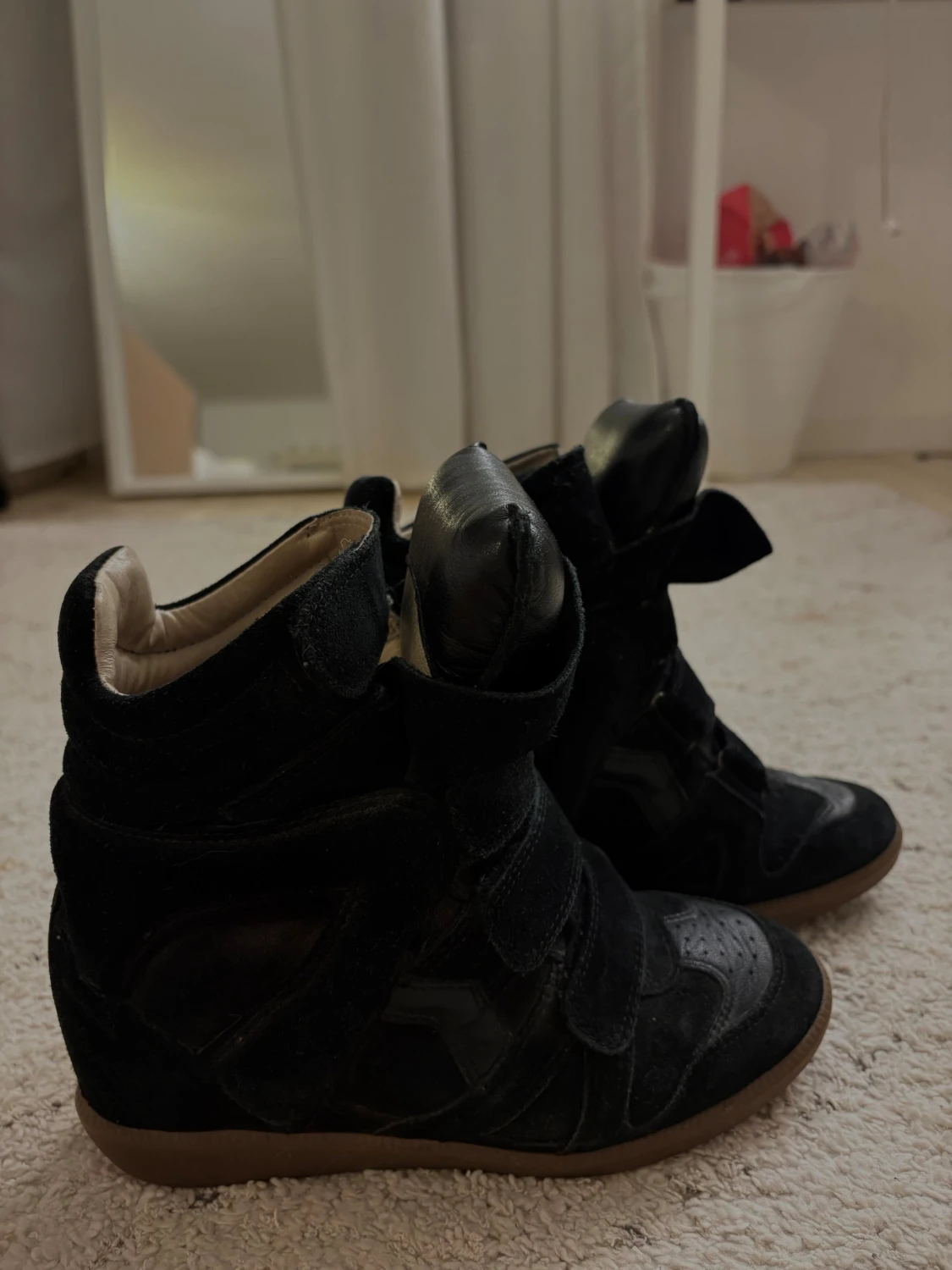 Isabel Marant svarta sneakers med kilklack - 2